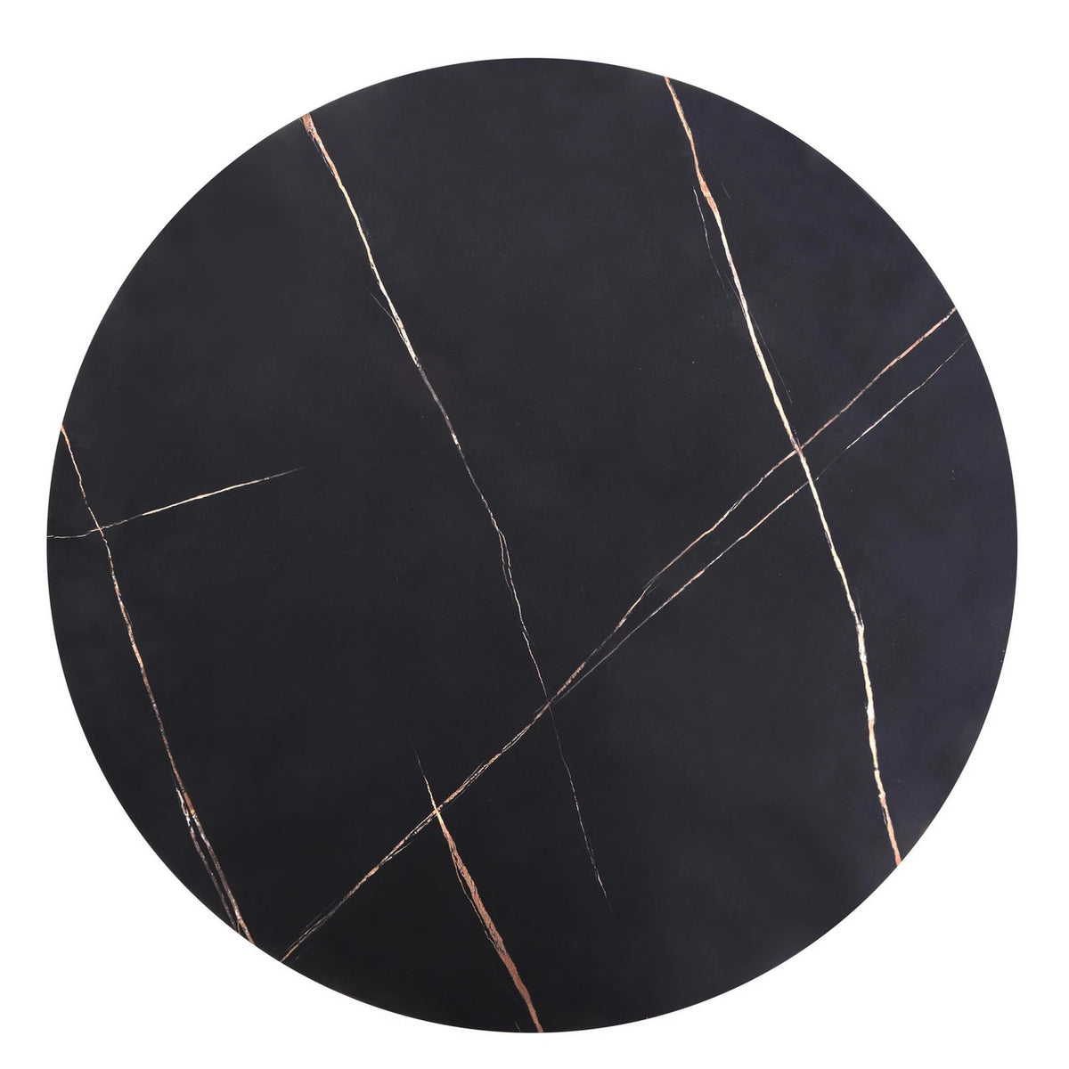 Masuta cafea ANTICA, negru cu efect de marmura/negru, 80x80x36 cm