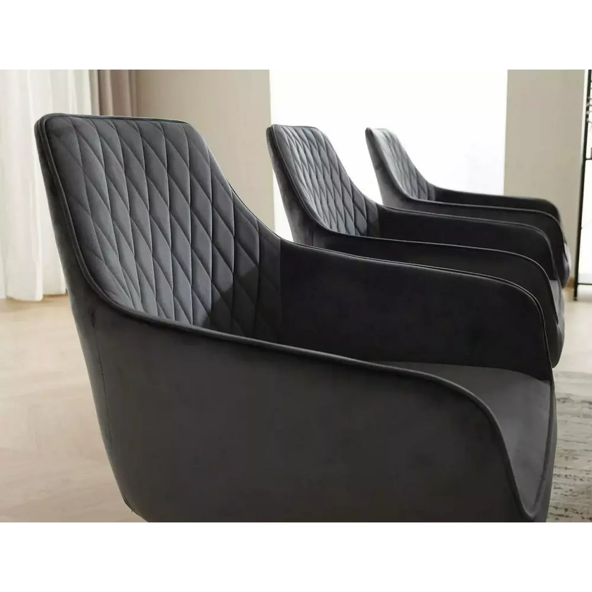 Scaun MARLO, gri - Bluvel 14, stofa catifelata/metal, 55x58x88 cm