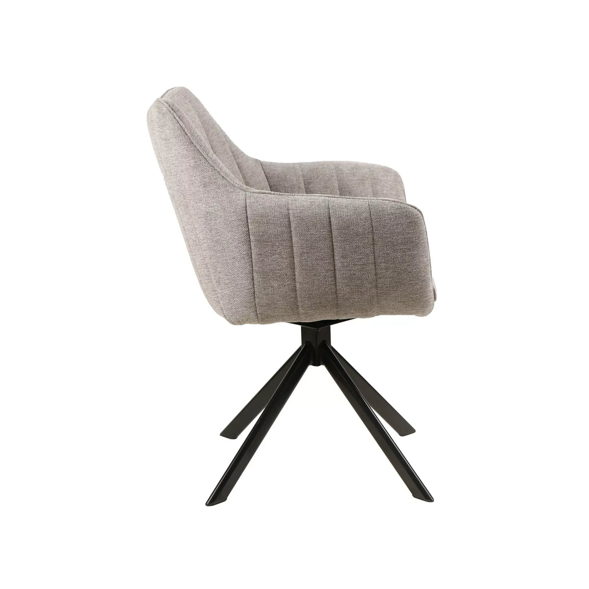 Scaun rotativ AZALIA, gri/negru, stofa/metal, 61x58x86 cm