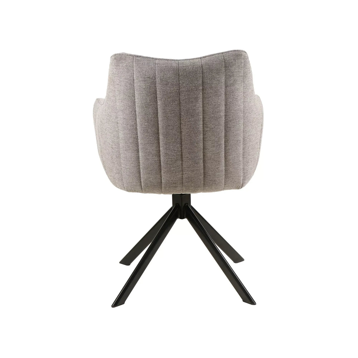 Scaun rotativ AZALIA, gri/negru, stofa/metal, 61x58x86 cm