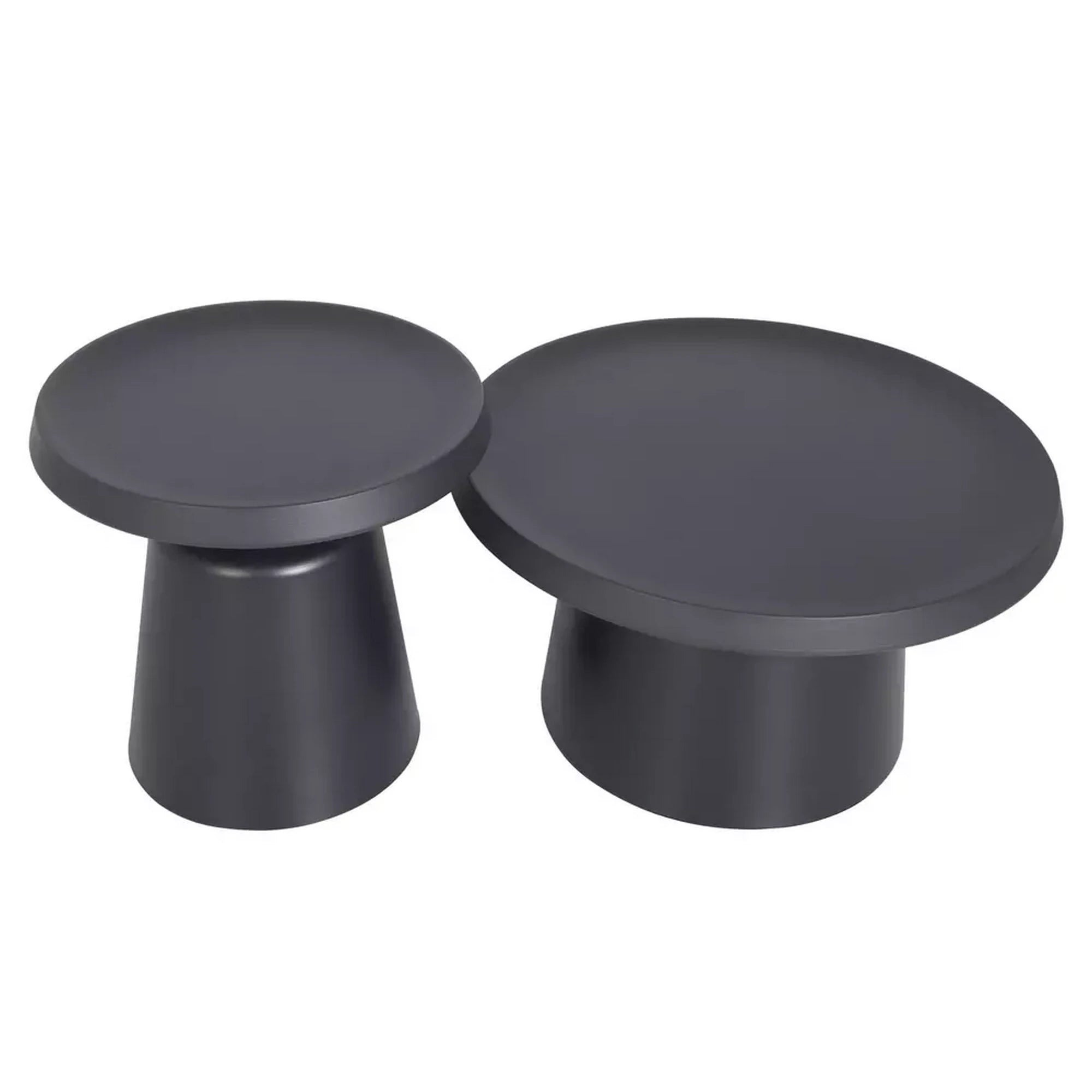 Set 2 masute cafea RODOS, negru mat, metal