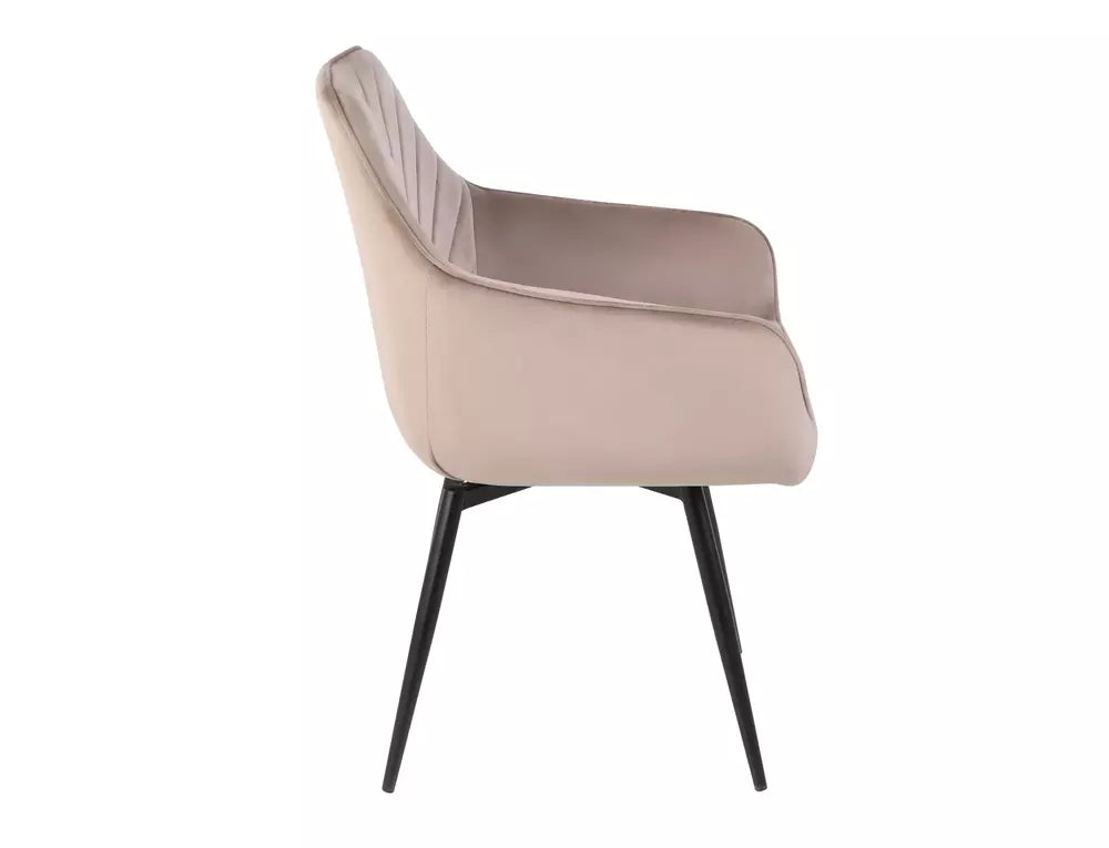 Scaun SERVIO, bej inchis - Bluvel 40, stofa catifelata/metal, 55x58x88 cm