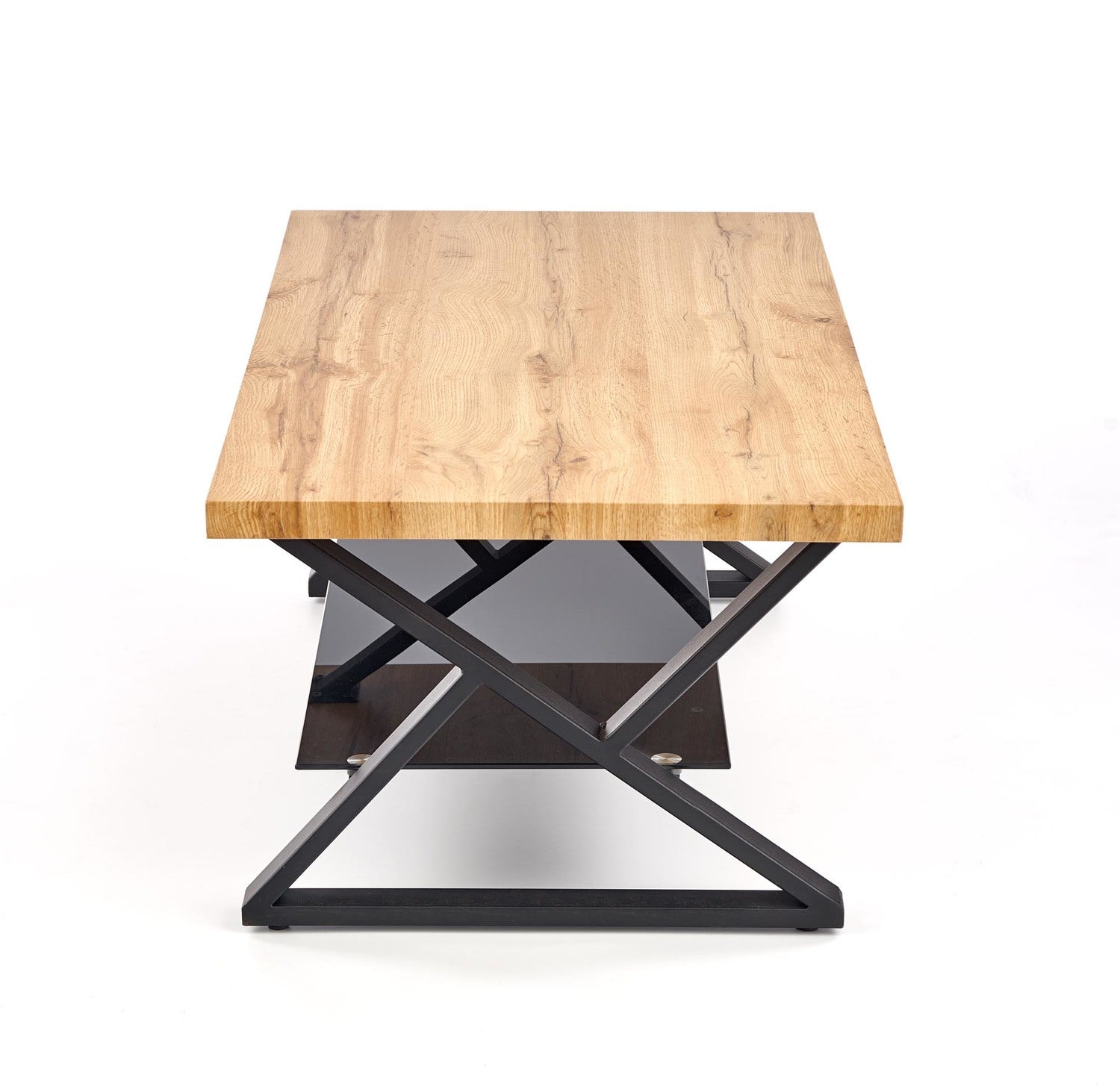 Masuta cafea XENA, negru/stejar natural, 110x60x45 cm