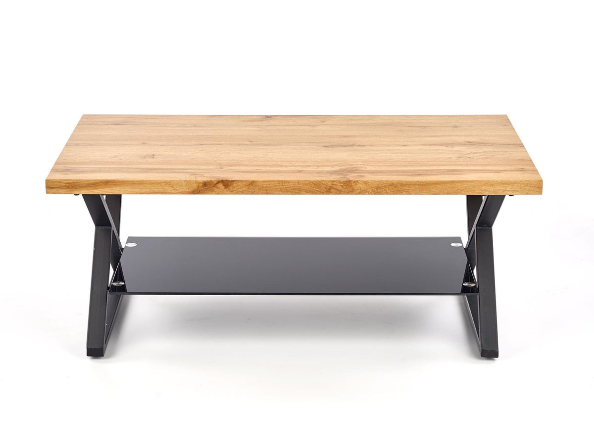 Masuta cafea XENA, negru/stejar natural, 110x60x45 cm