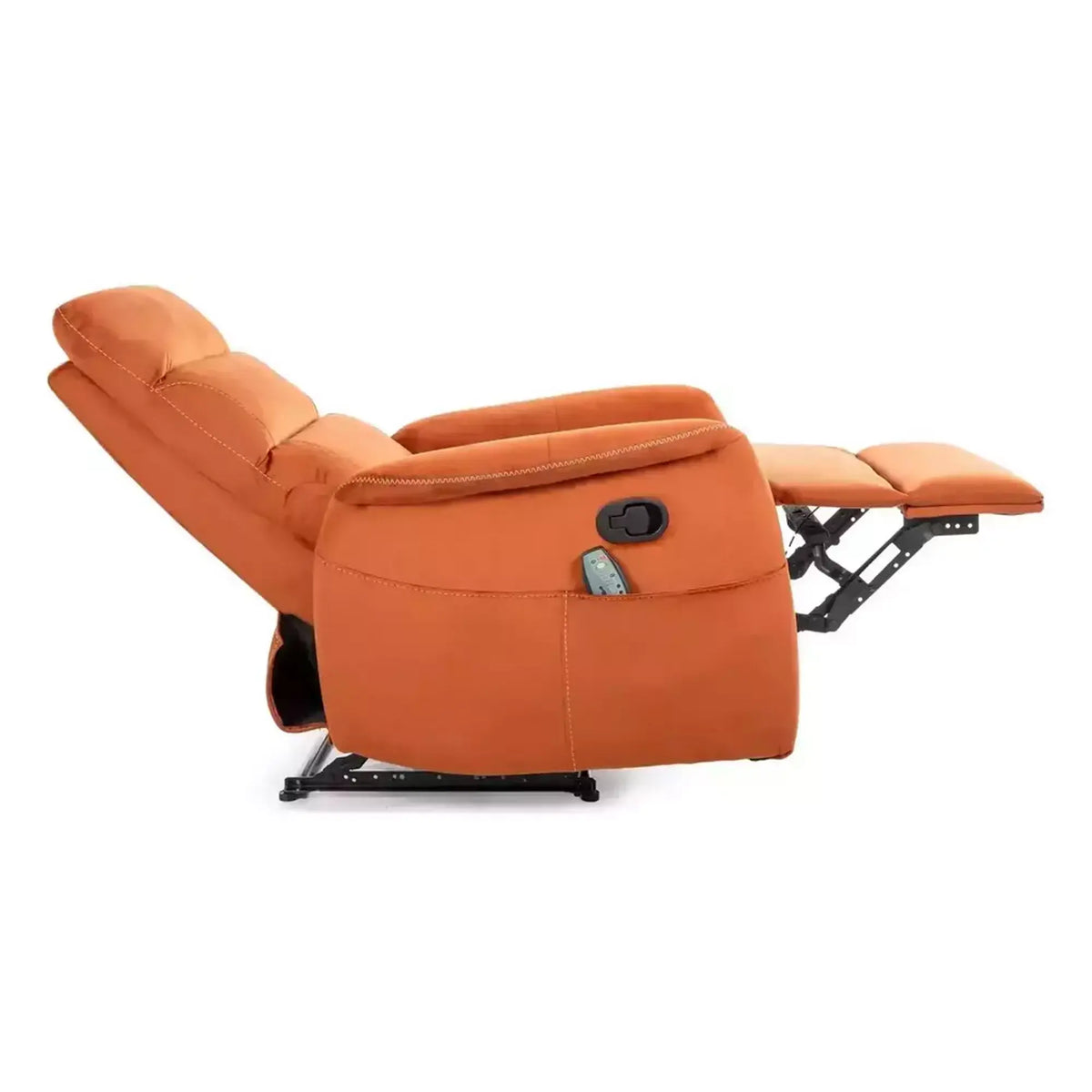 Fotoliu recliner SOLON M, stofa catifelata scortisoara - Bluvel 4215, 74x86/162x106 cm