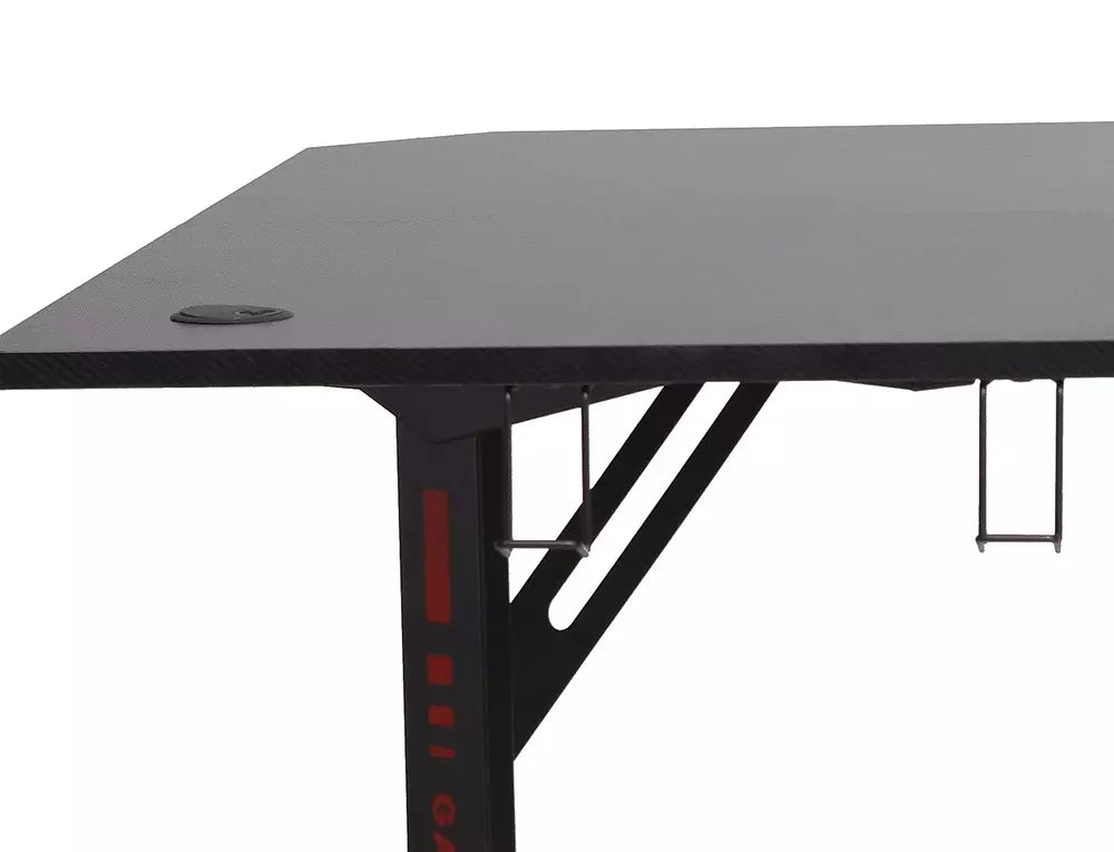 Masa birou B-219, negru, PAL/metal, 120x120x76 cm