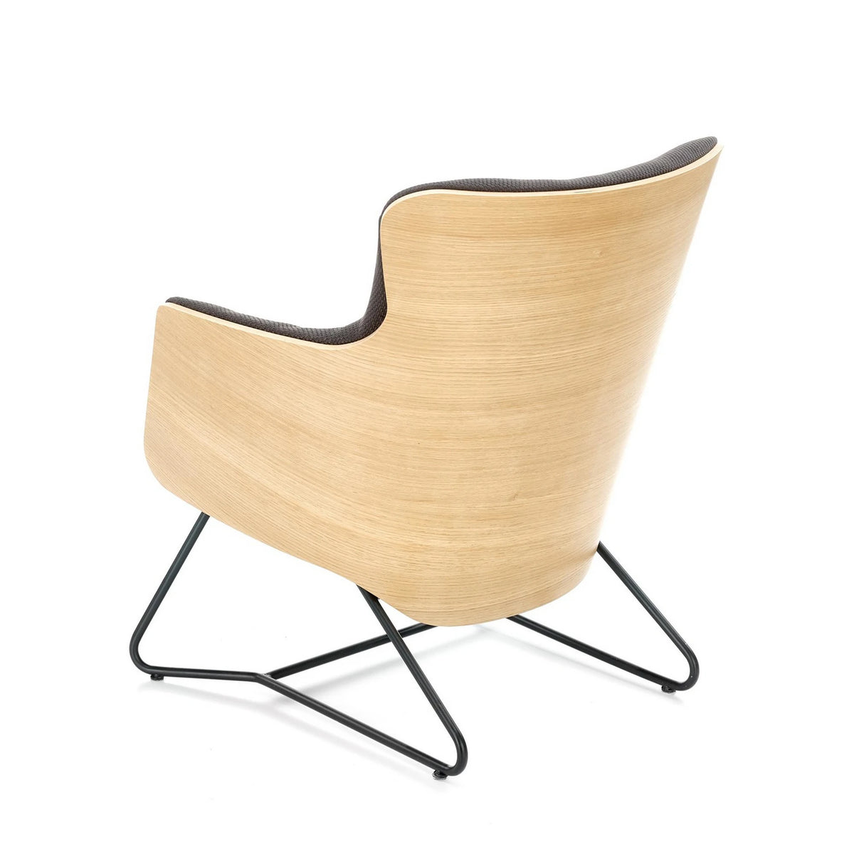 Fotoliu CHILLOUT, gri inchis, stofa, 74x67x79 cm