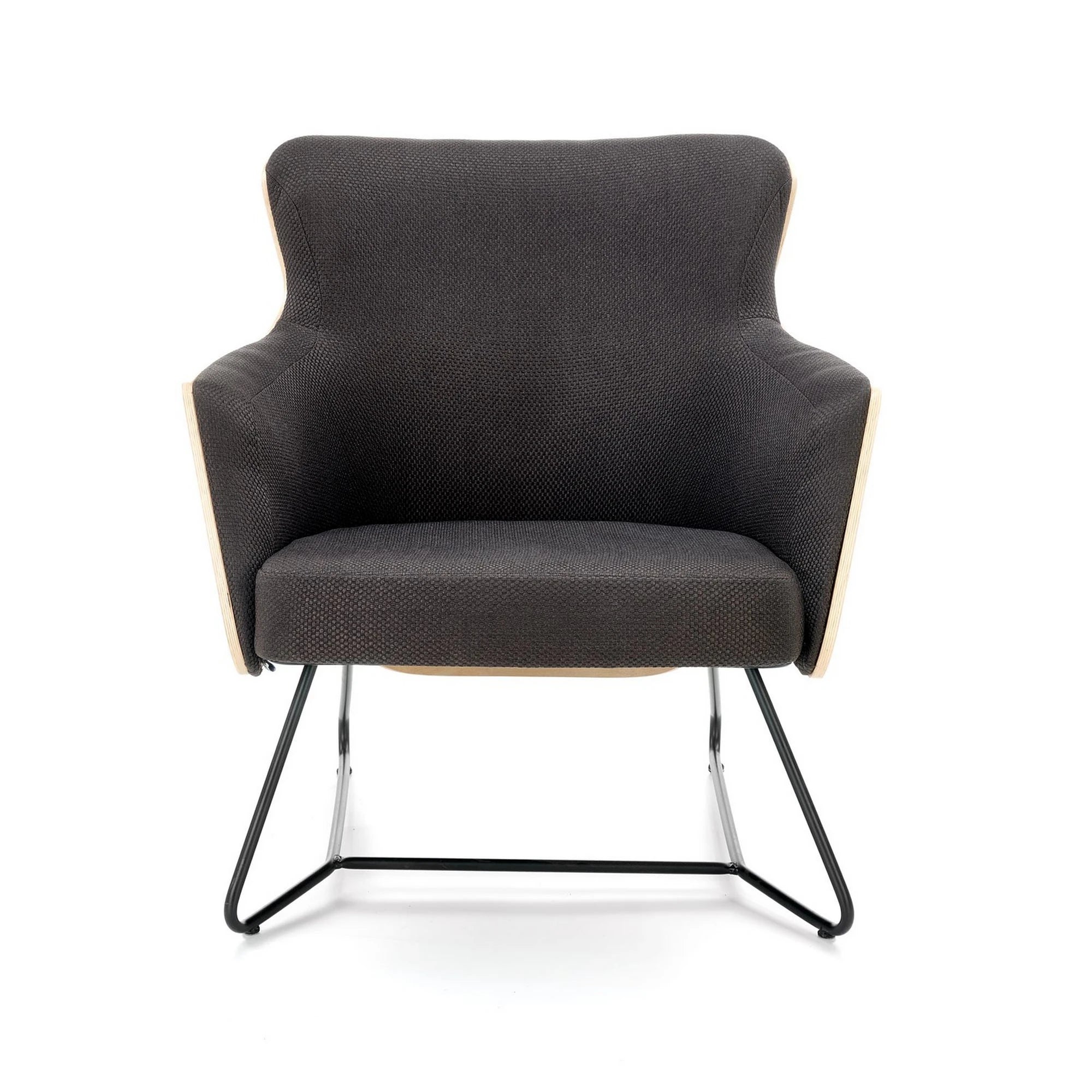 Fotoliu CHILLOUT, gri inchis, stofa, 74x67x79 cm