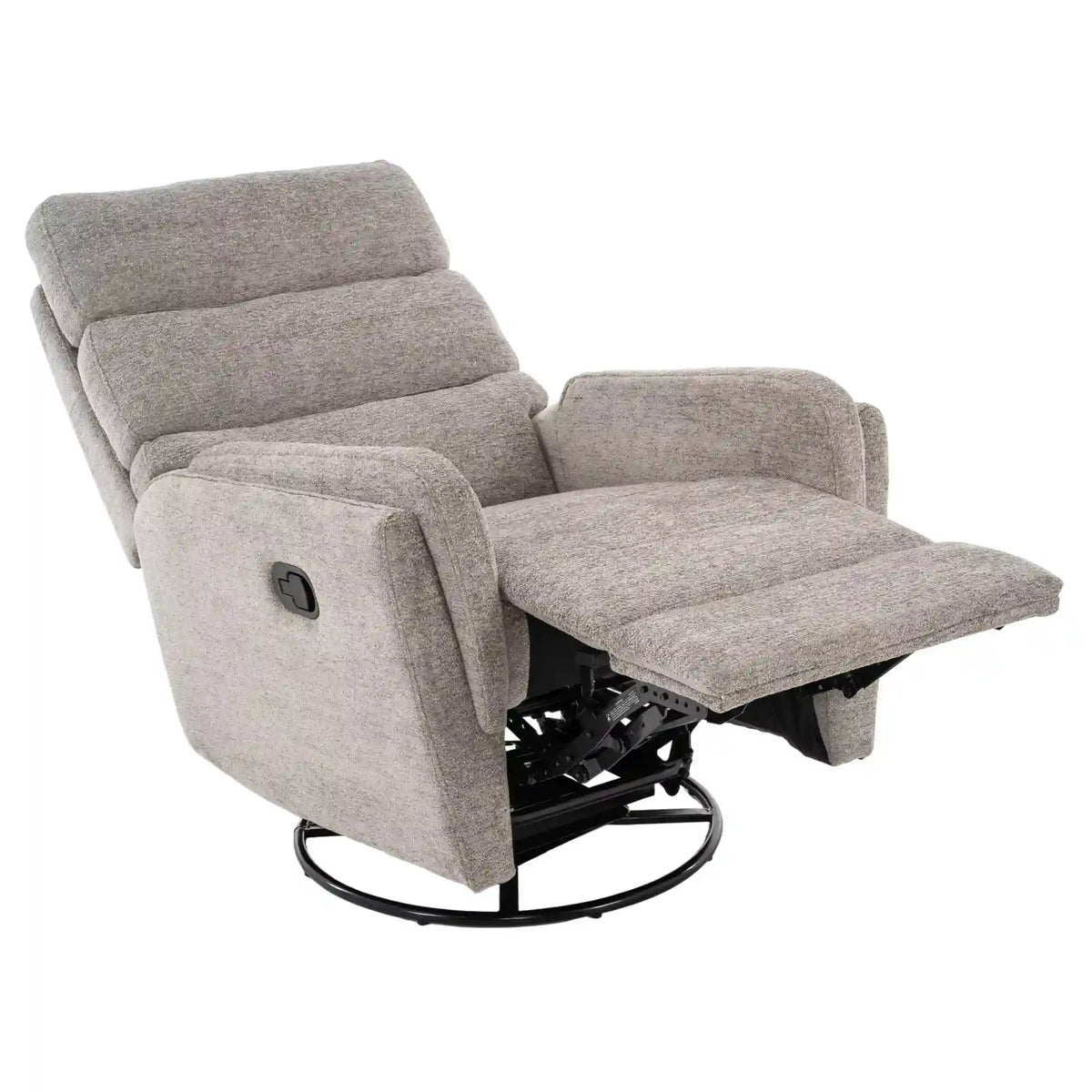 Fotoliu recliner ARGOS, stofa clasica gri - Raven 07, 78x82/162x107 cm