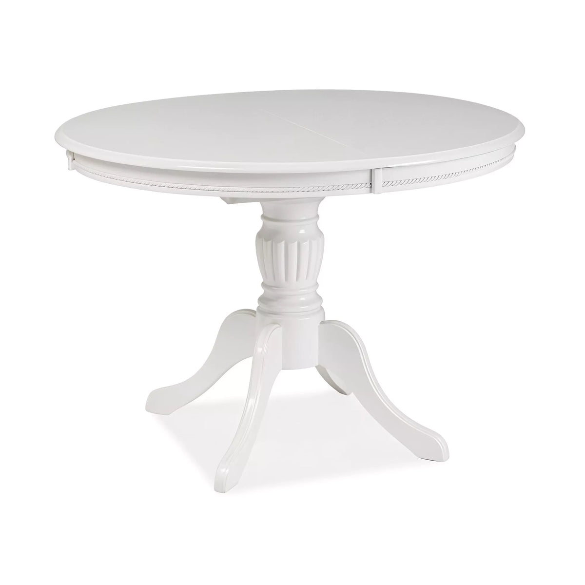 Masa vintage alba OLIVIA, 106/141X106X76 cm