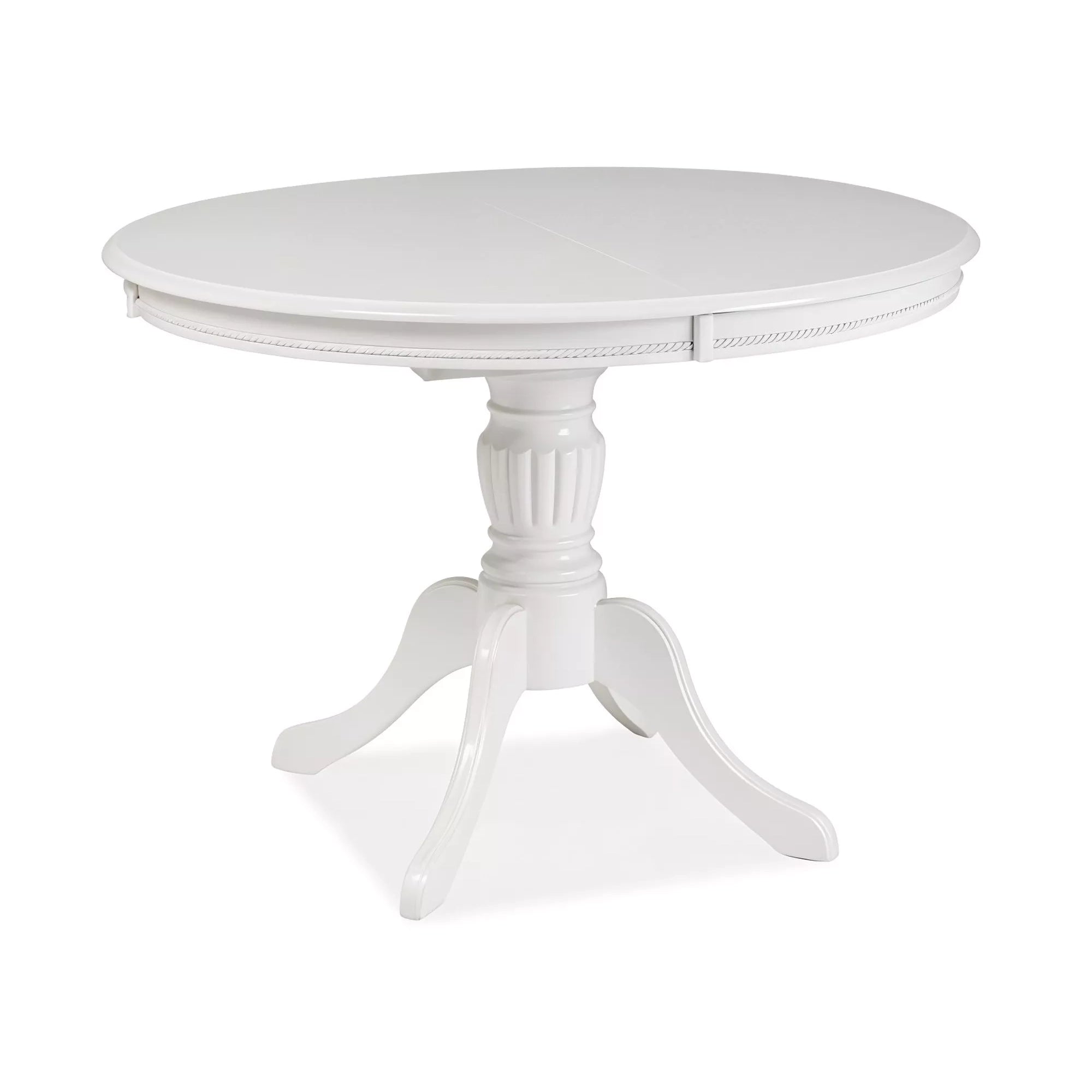 Masa vintage alba OLIVIA, 106/141X106X76 cm