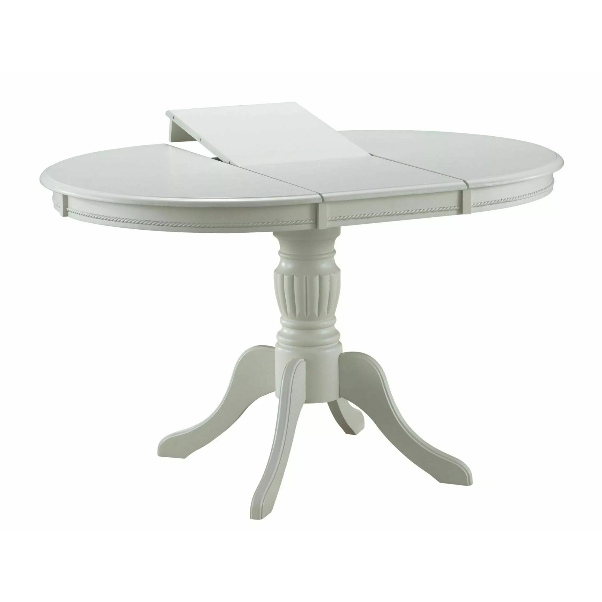 Masa vintage alba OLIVIA, 106/141X106X76 cm
