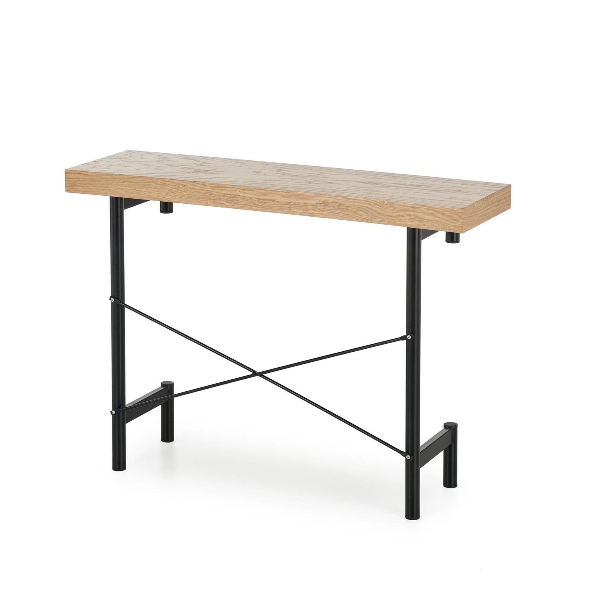 Consola INFERNO, stejar/negru, 106x30x77 cm