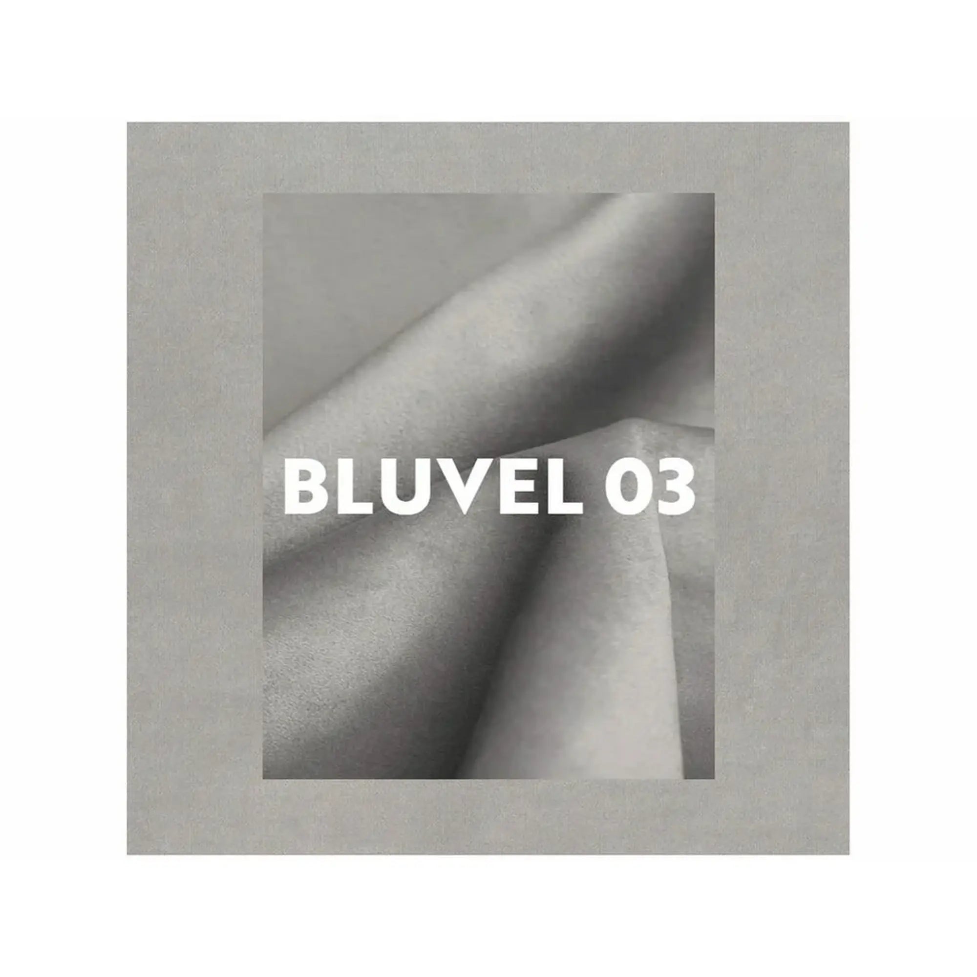 Taburet DOTI B, stofa catifelata gri deschis - Bluvel 03, 38x38x42 cm