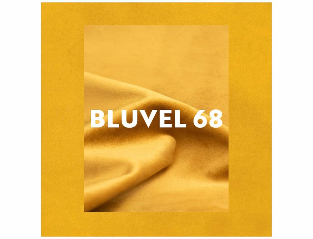 Taburet LORI, stofa catifelata galben - Bluvel 68, 39x39x34 cm