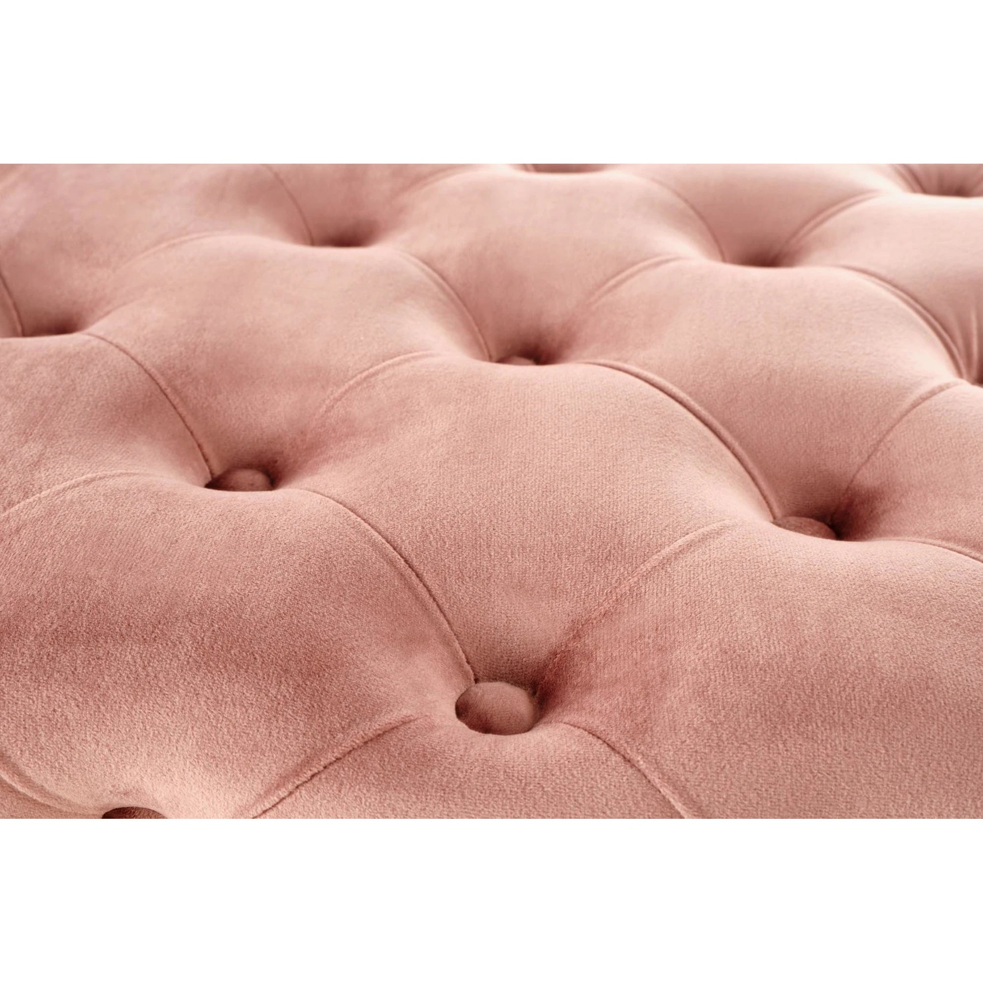 Banca ATHENA, stofa catifelata roz, 100x45x40 cm