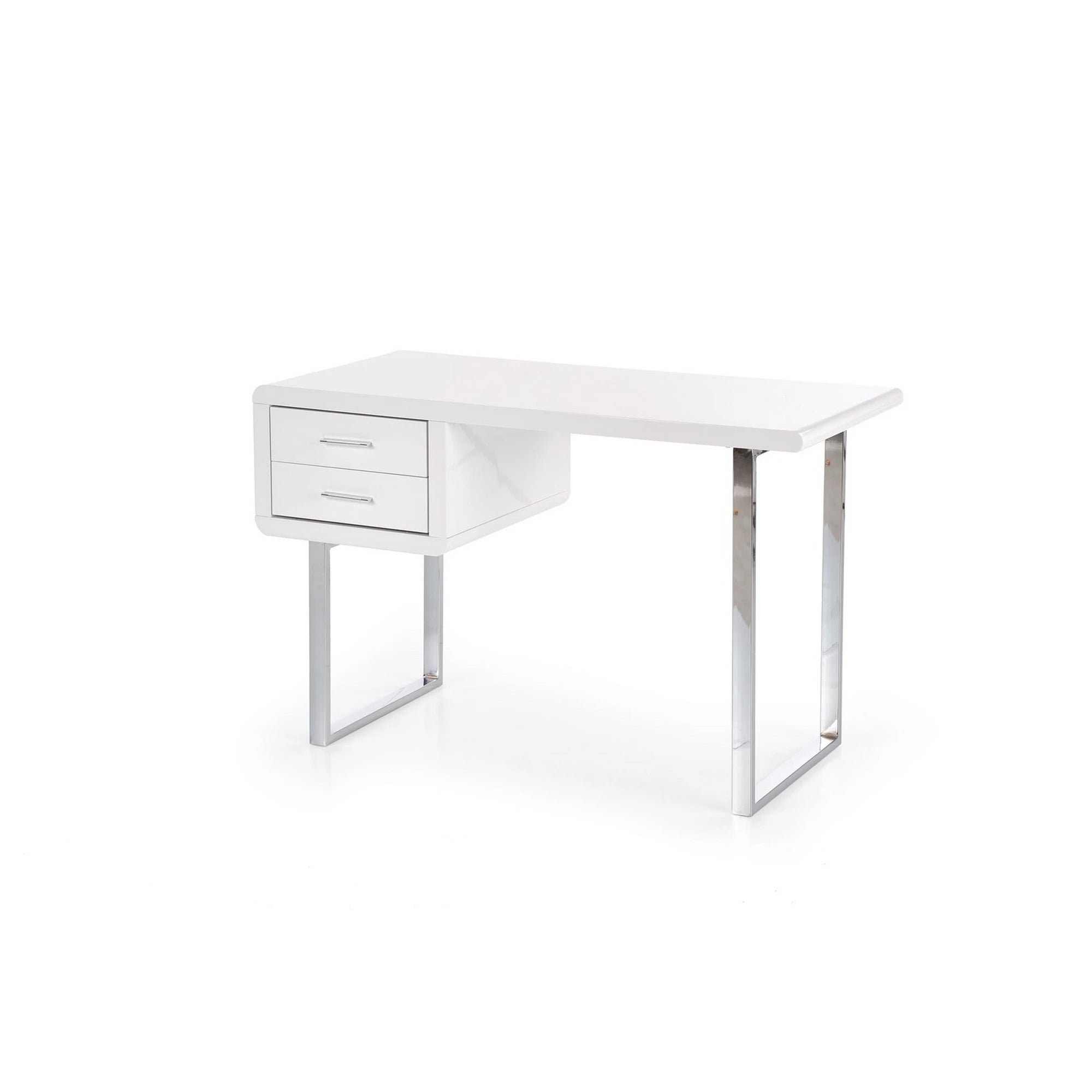 Birou B30, alb/crom, 120x55x76 cm