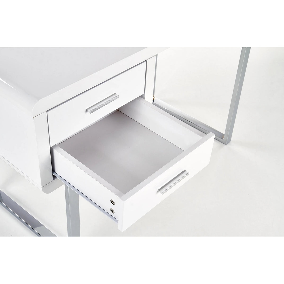 Birou B30, alb/crom, 120x55x76 cm