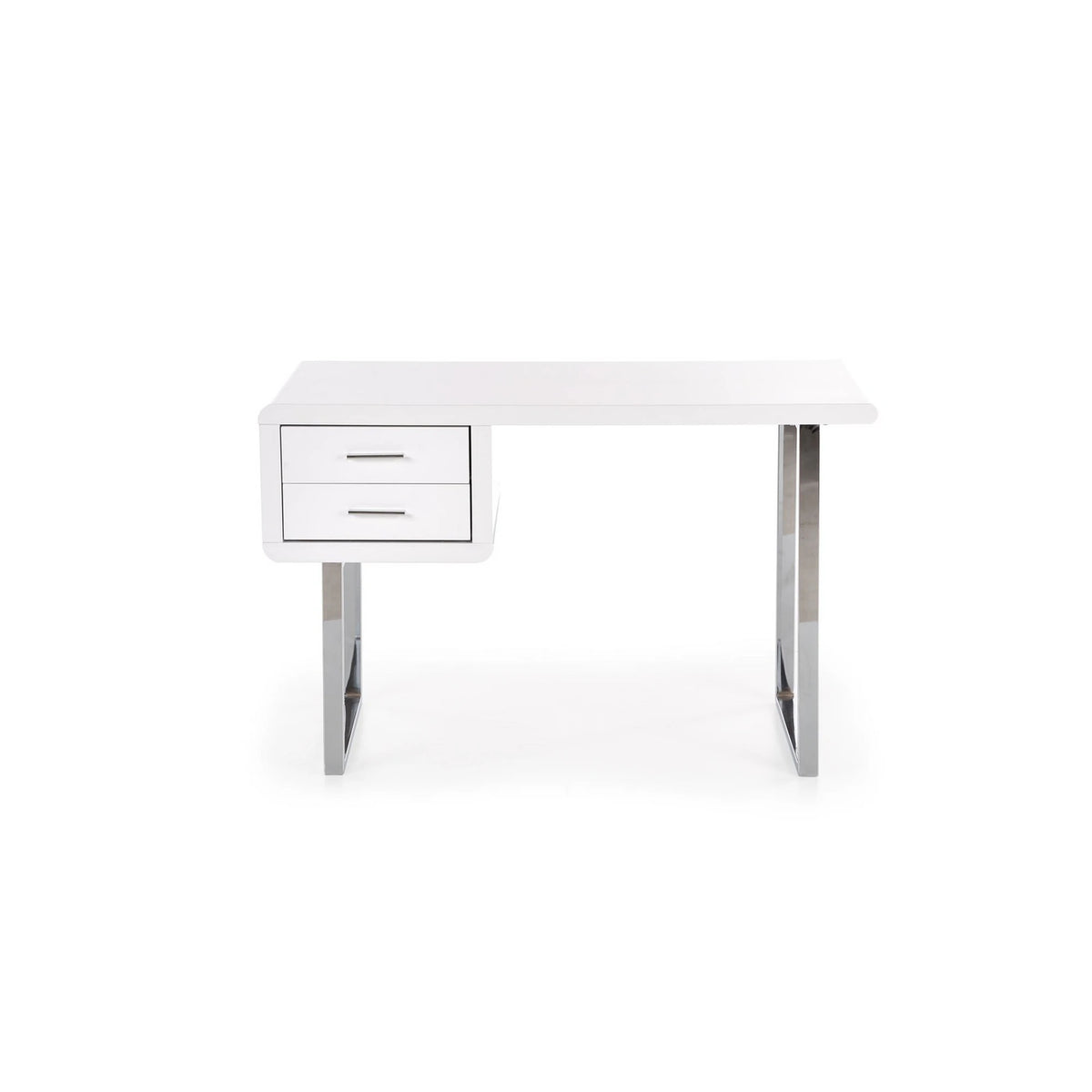 Birou B30, alb/crom, 120x55x76 cm