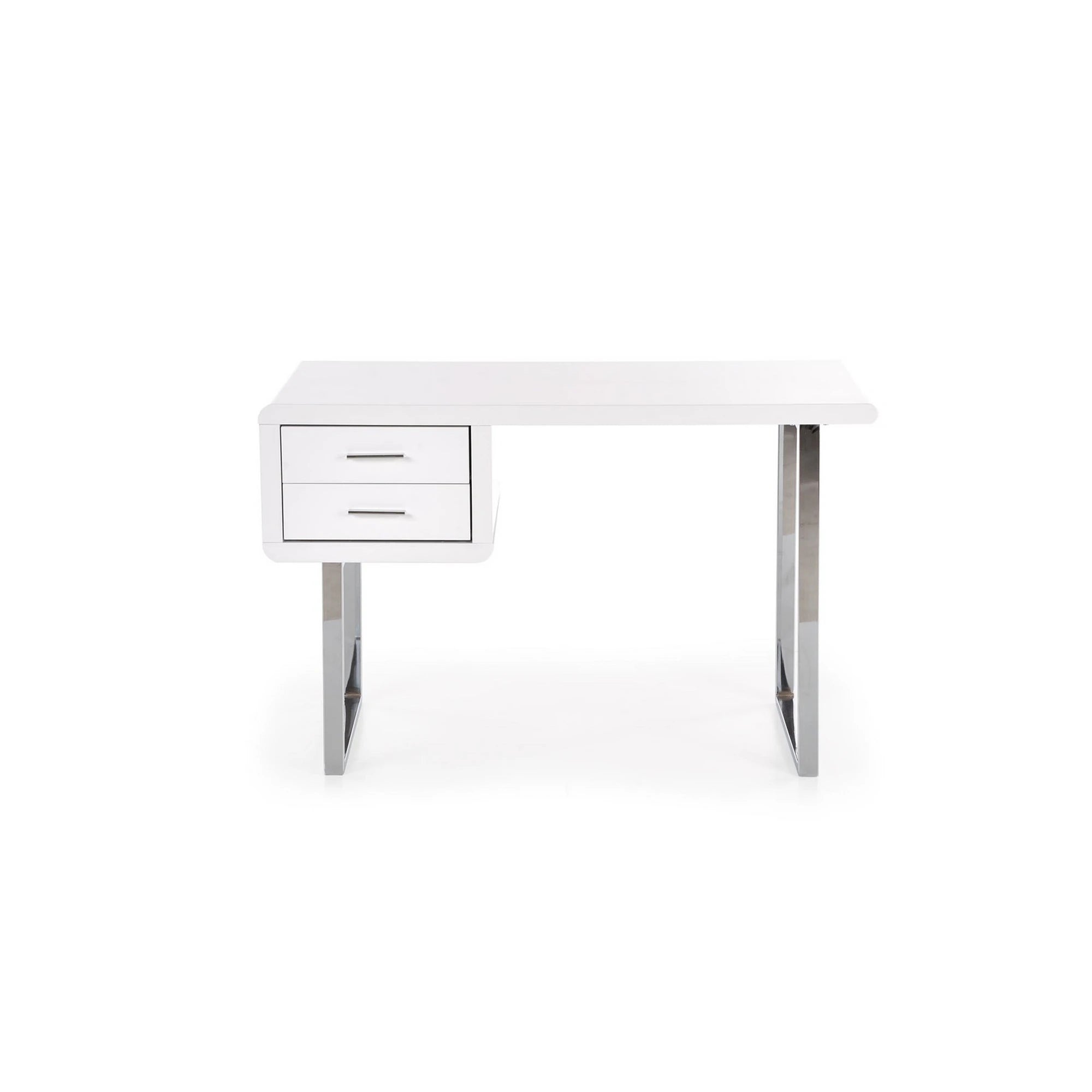 Birou B30, alb/crom, 120x55x76 cm