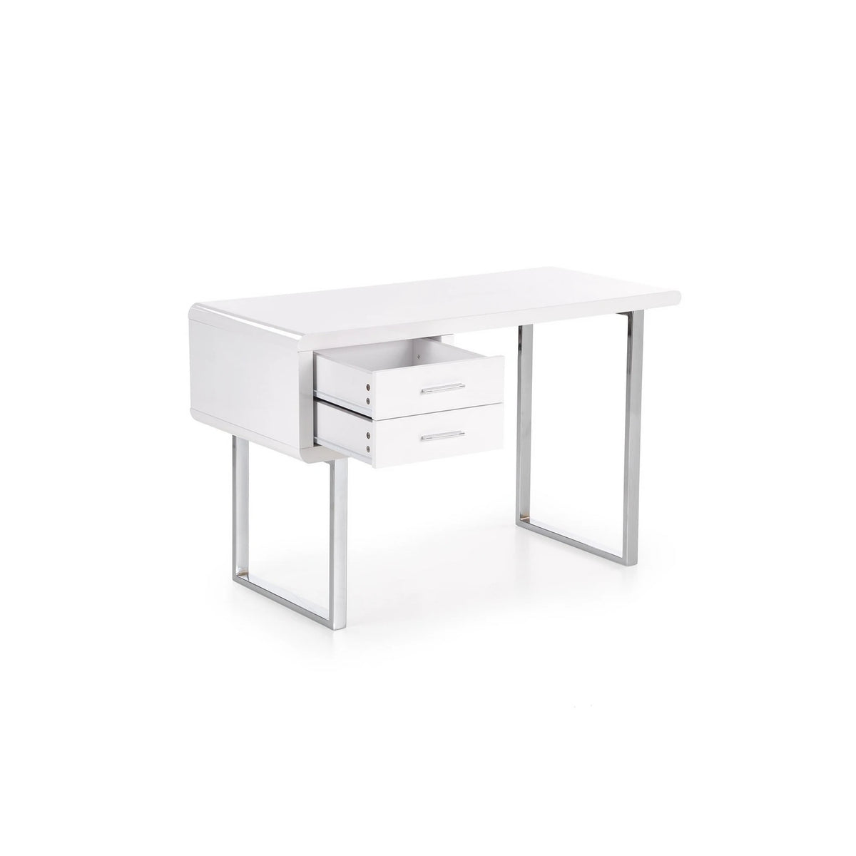 Birou B30, alb/crom, 120x55x76 cm