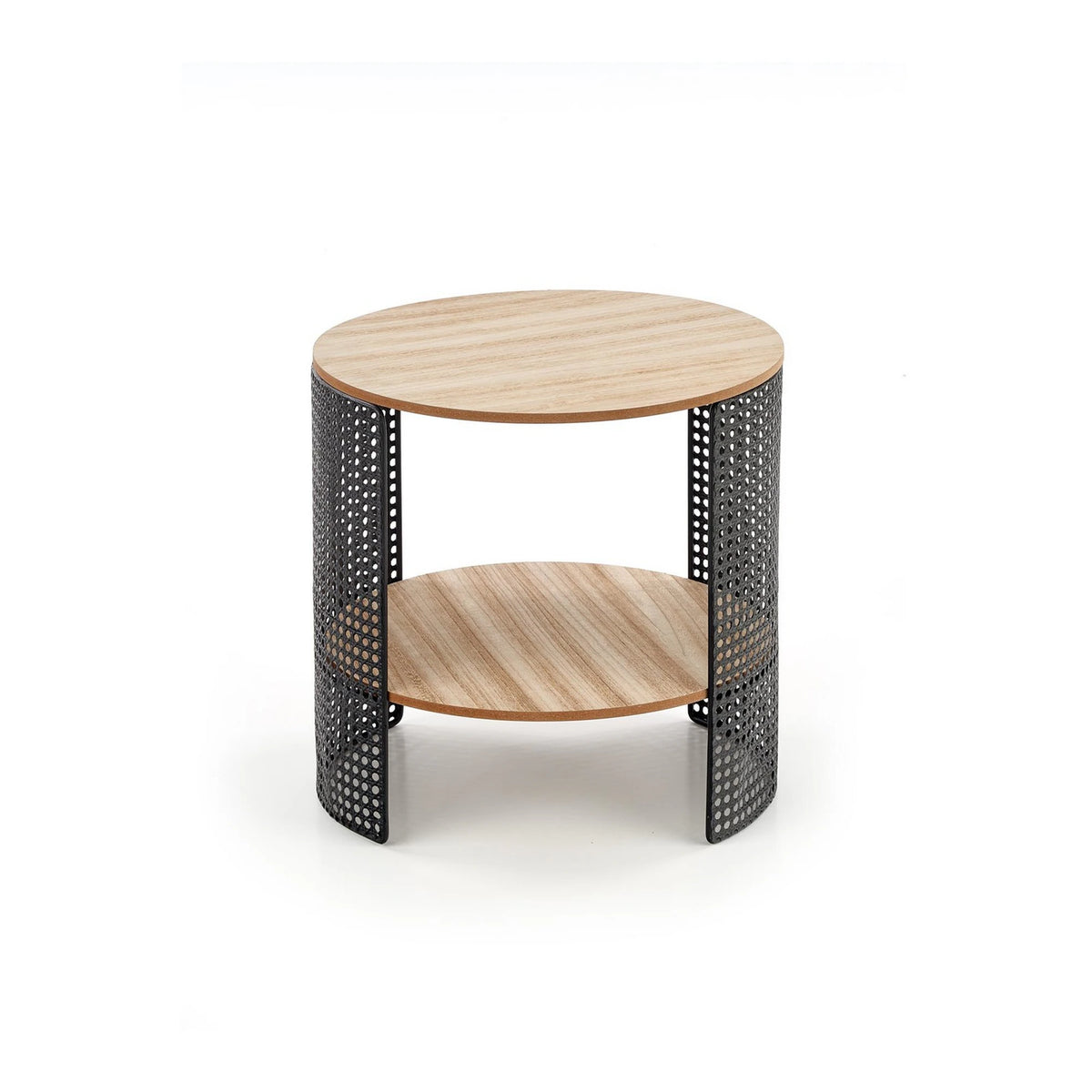 Masuta TRAFICA, stejar natural/negru, 41x41x41 cm