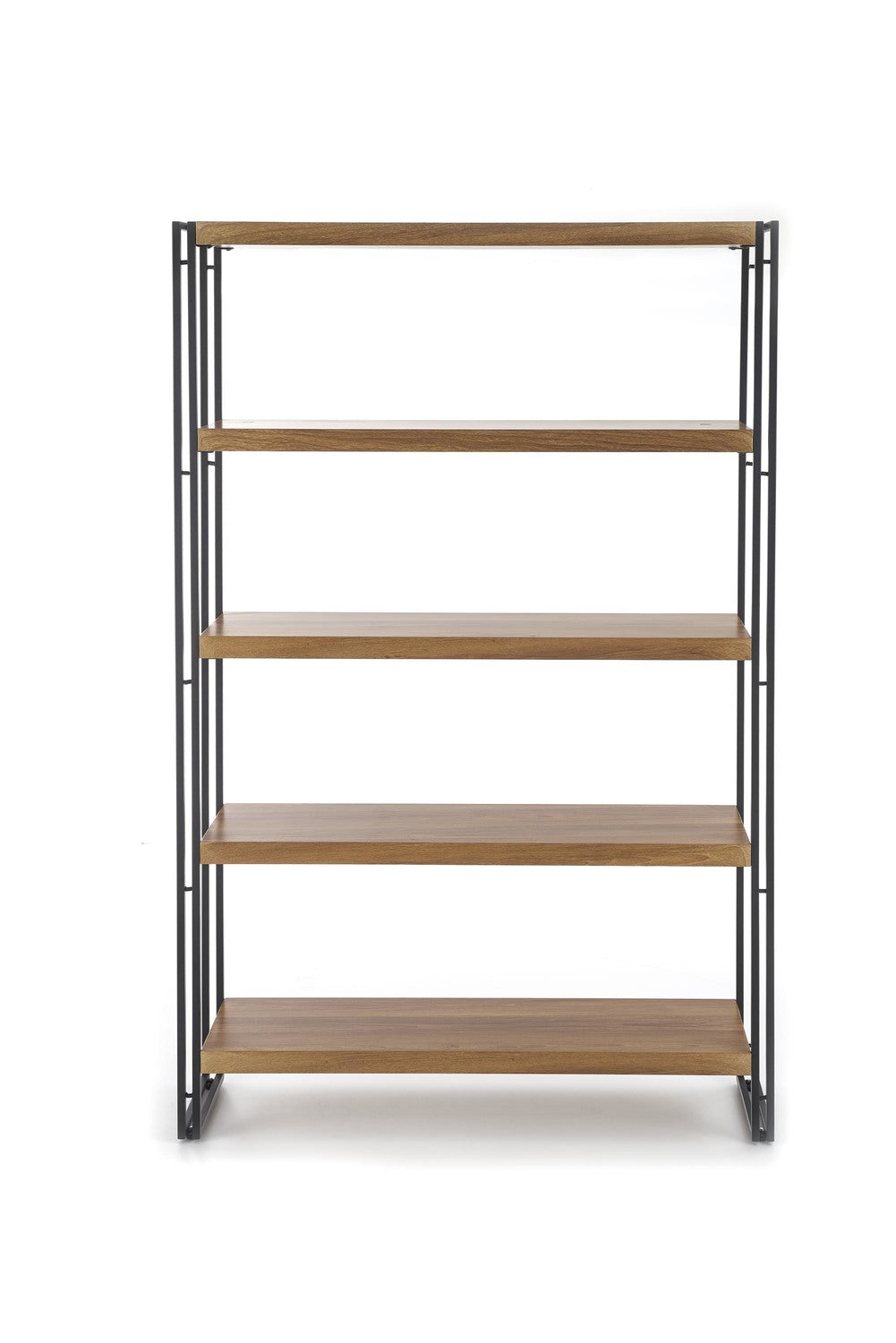 Etajera BOLIVAR REG2, stejar auriu/negru, 100x30x155 cm