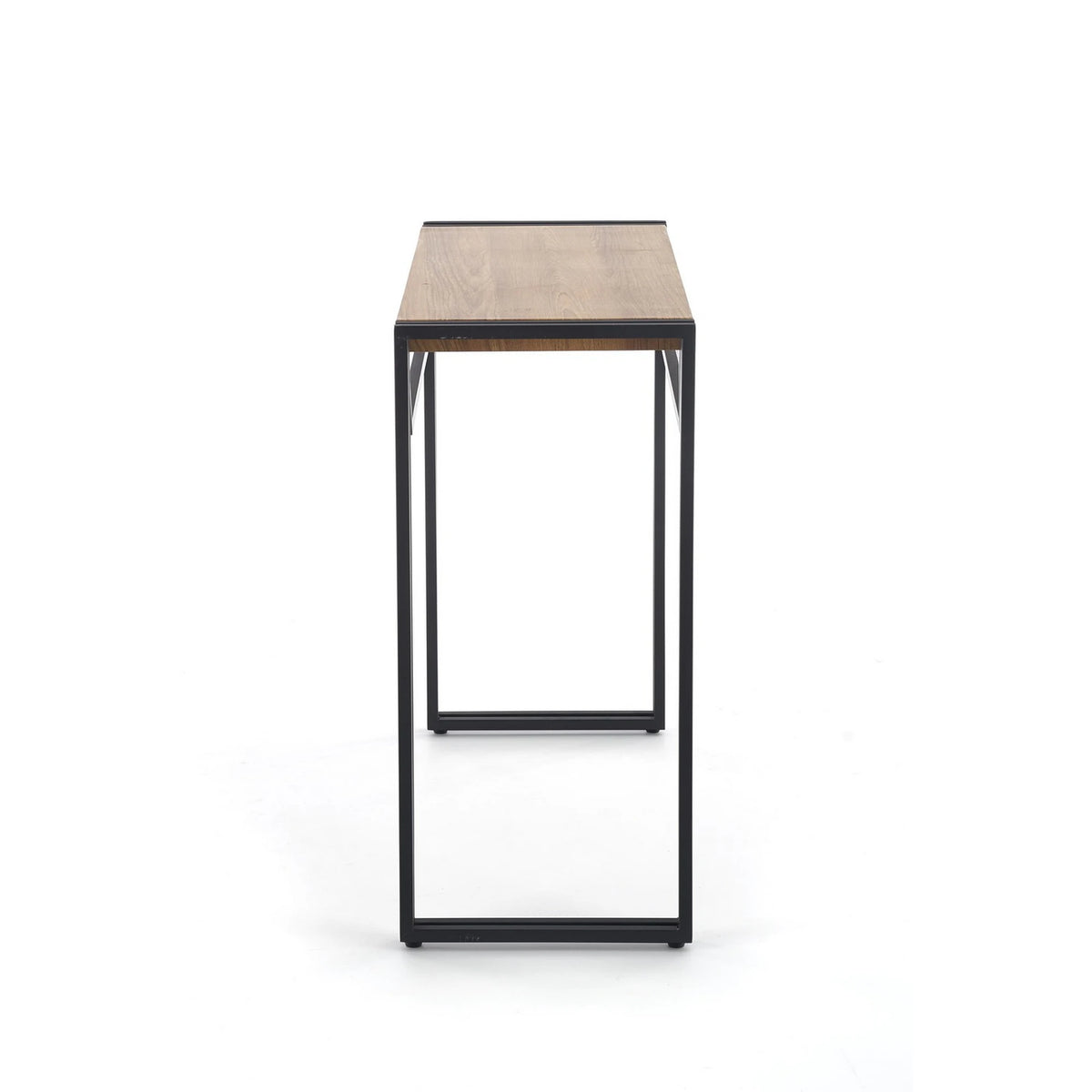 Consola BOLIVAR KN1, stejar auriu/negru, 90x35x76 cm