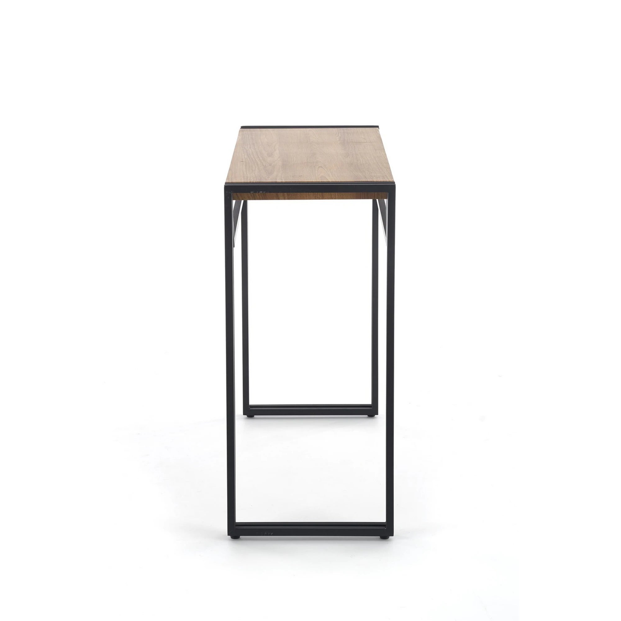 Consola BOLIVAR KN1, stejar auriu/negru, 90x35x76 cm