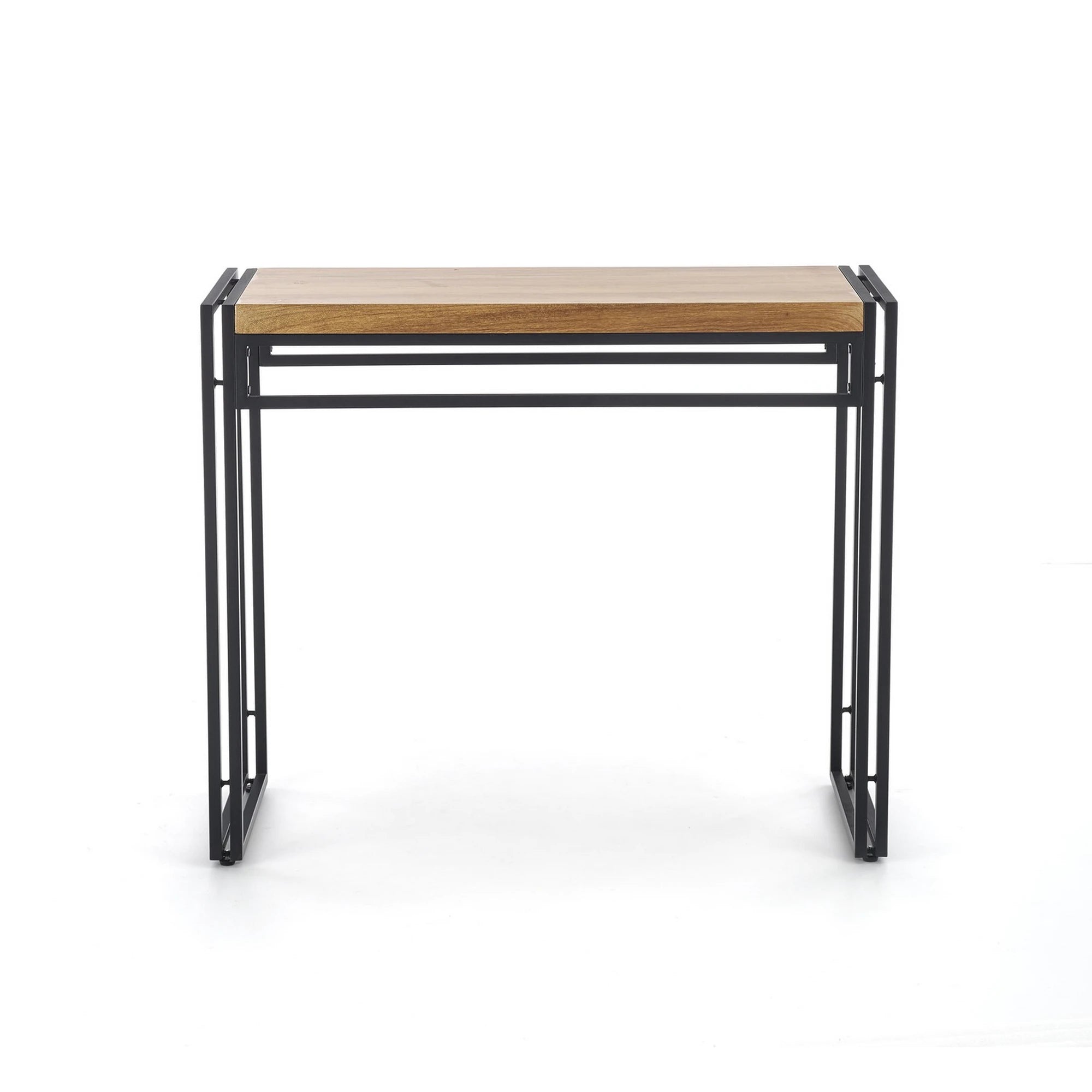 Consola BOLIVAR KN1, stejar auriu/negru, 90x35x76 cm