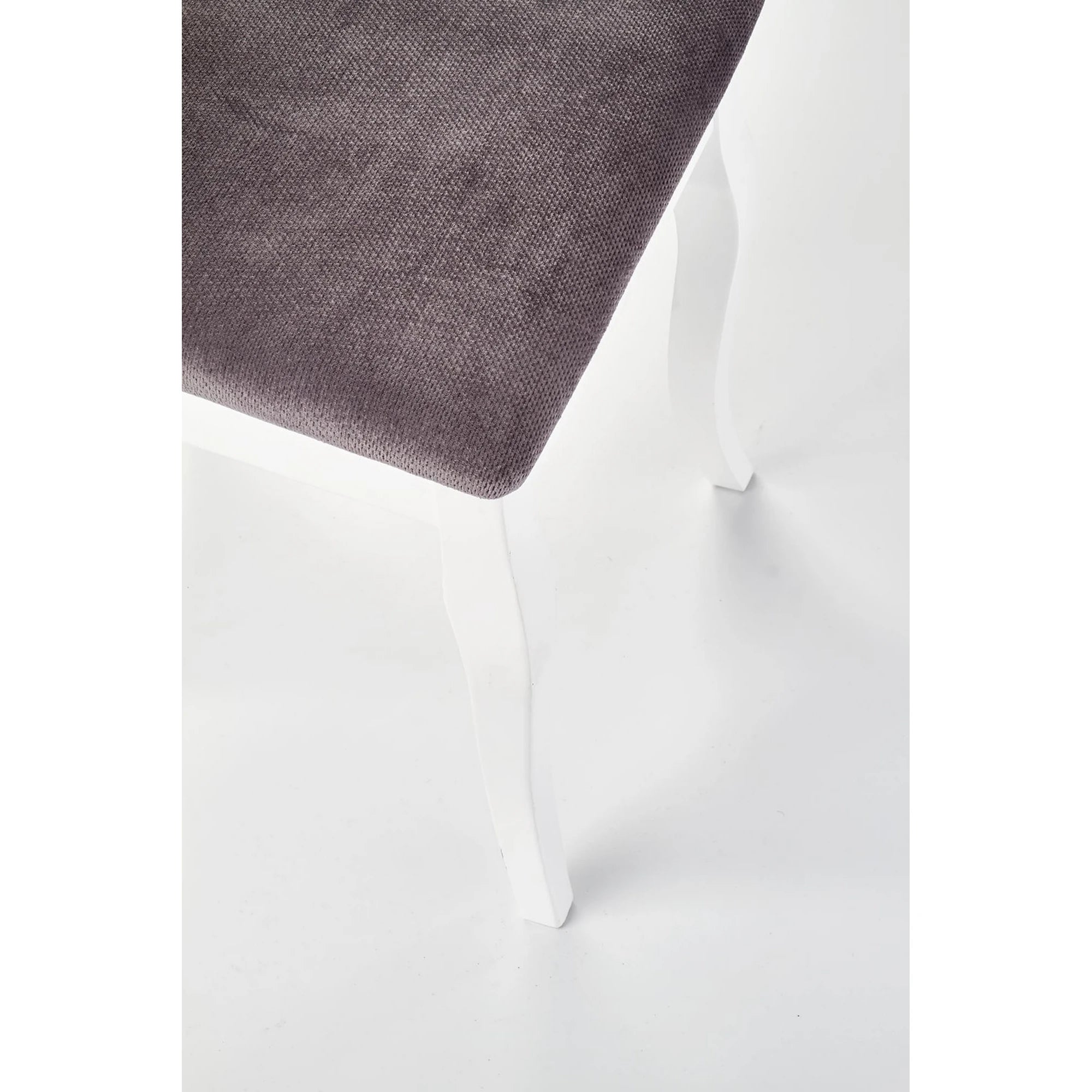 Scaun BAROCK, alb/gri, lemn de cauciuc, 45x51x93 cm