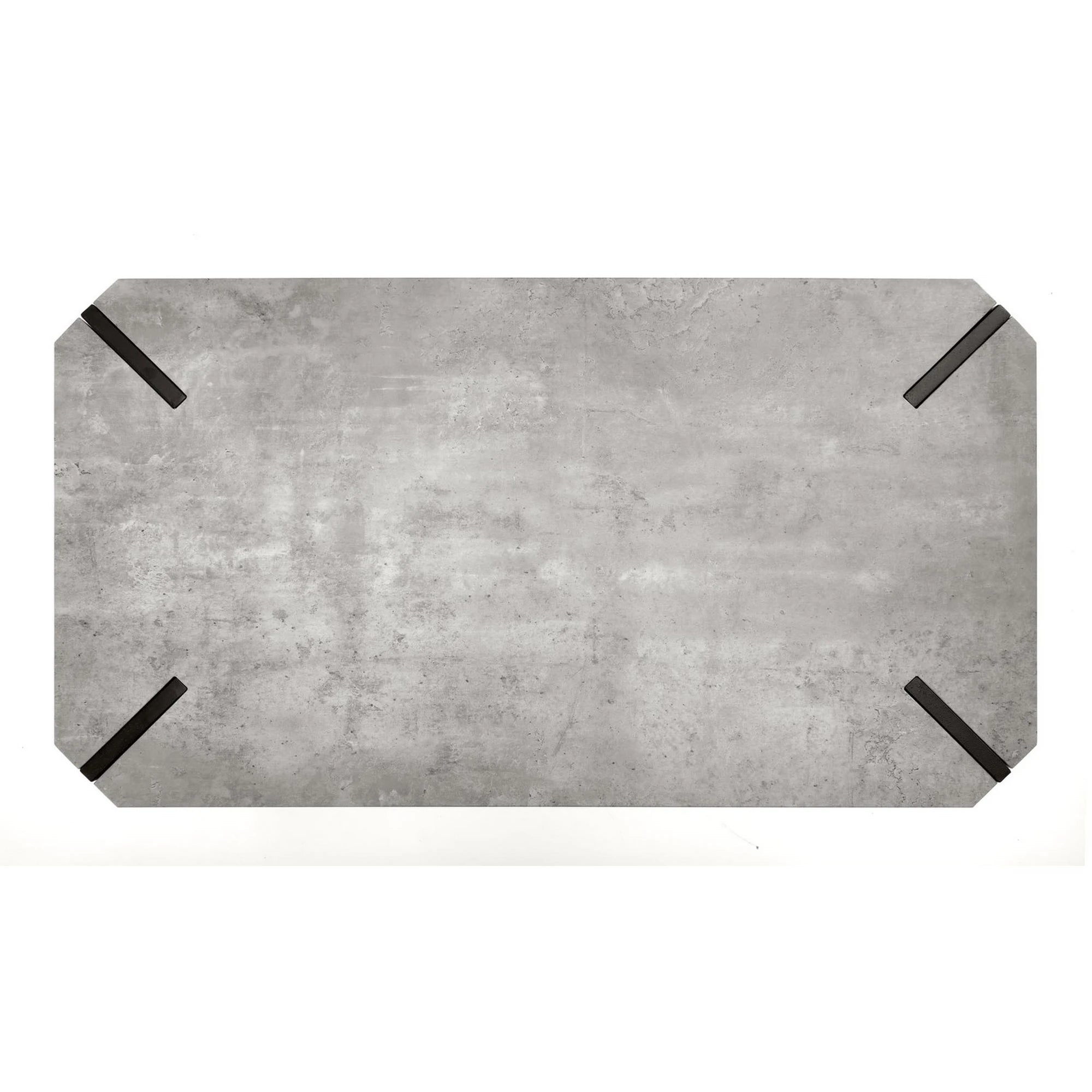 Masuta EMILY GREY, gri/negru, 110x60x42 cm