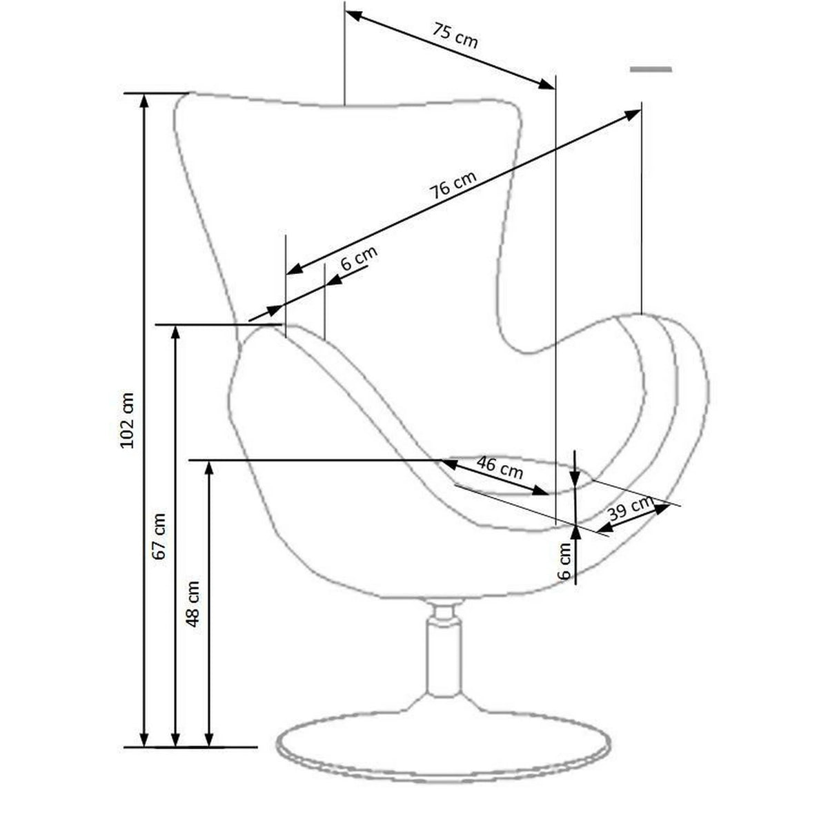Scaun fluture BUTTERFLY, multicolor/crom, stofa/otel, 76x75x95 cm