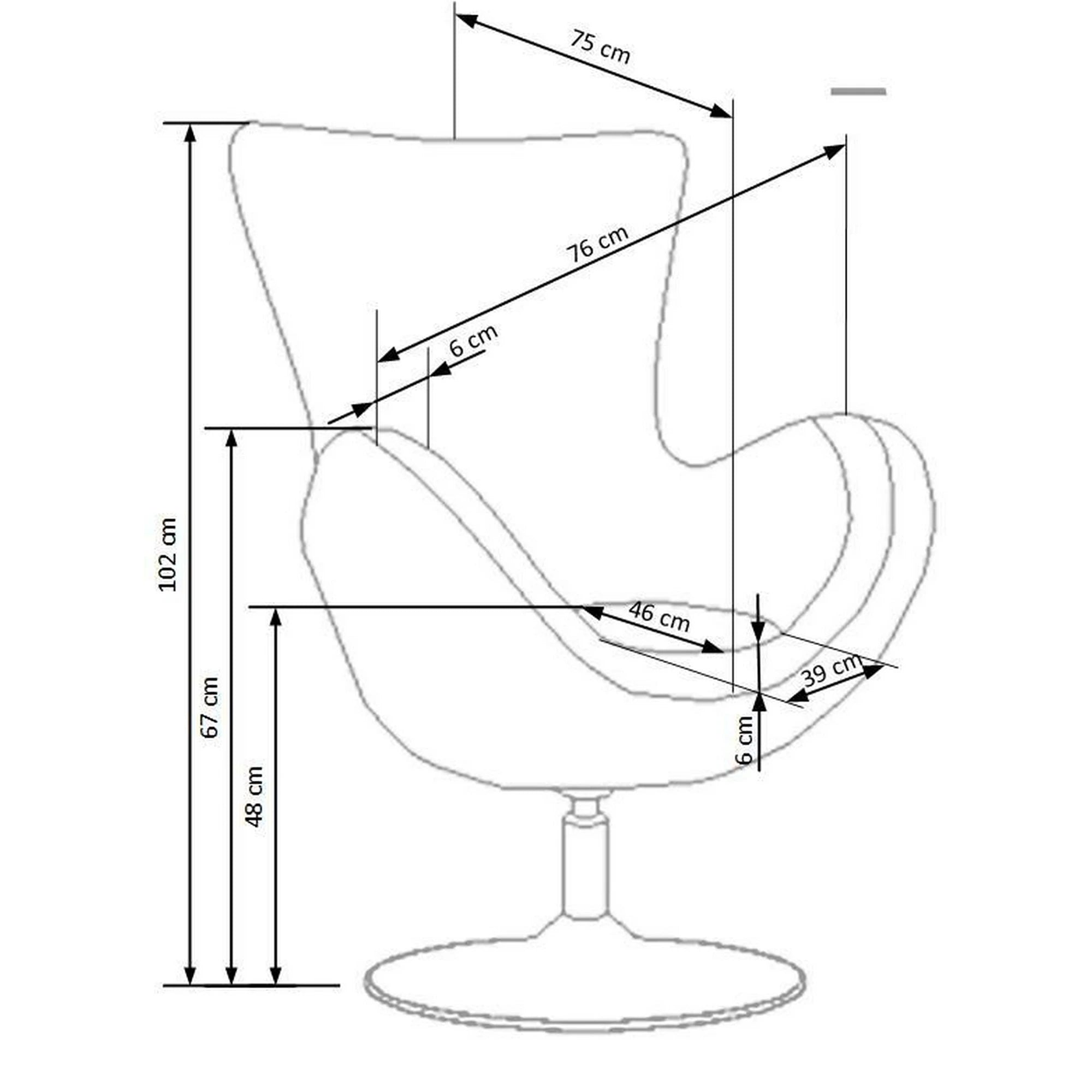 Scaun fluture BUTTERFLY, multicolor/crom, stofa/otel, 76x75x95 cm