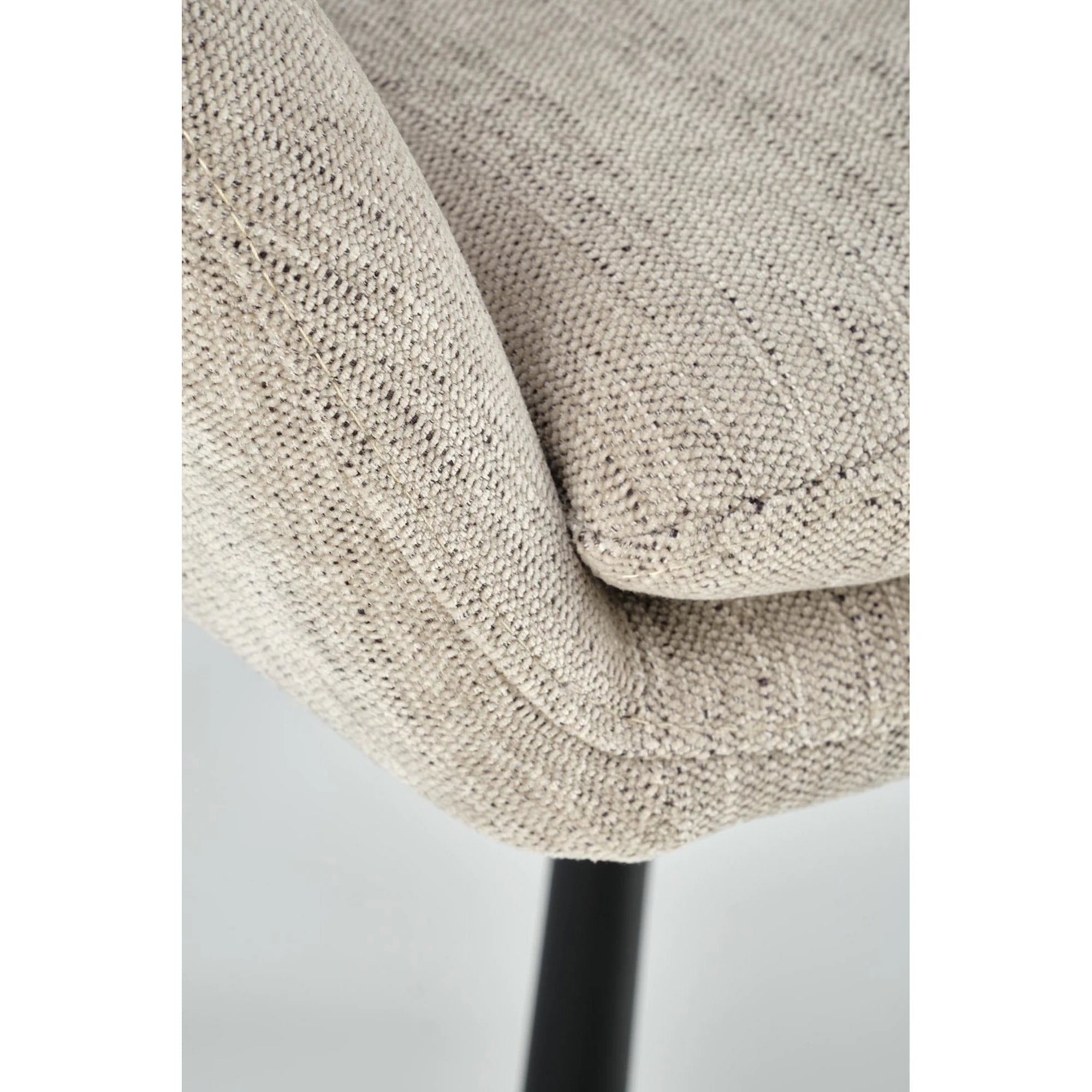 Scaun rotativ K495, bej/negru, stofa clasica/metal, 60x65x87 cm