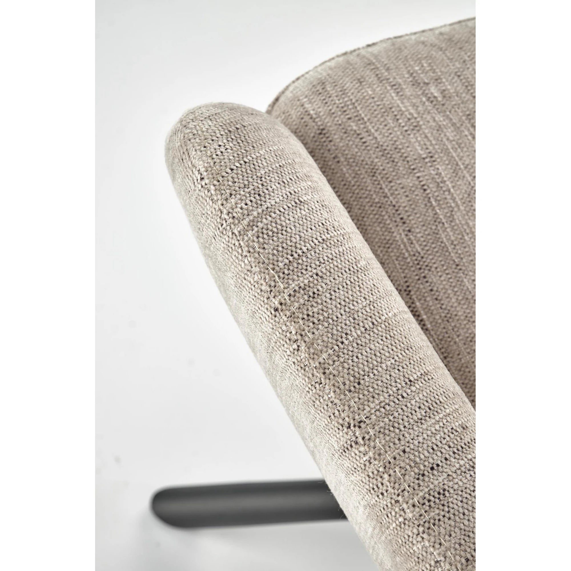 Scaun rotativ K495, bej/negru, stofa clasica/metal, 60x65x87 cm