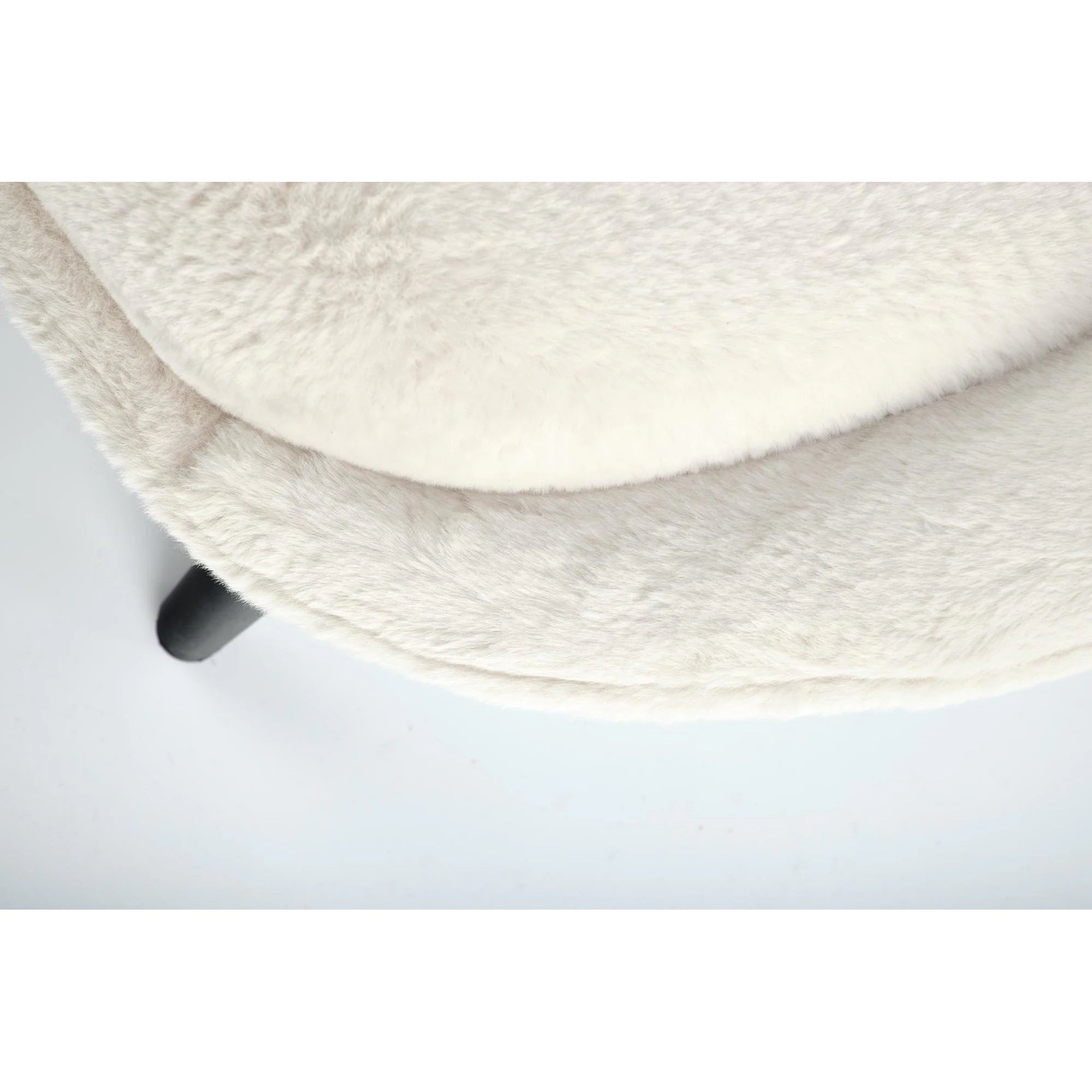 Scaun de relaxare modern MERRY, crem, stofa/otel, 80x90x95 cm