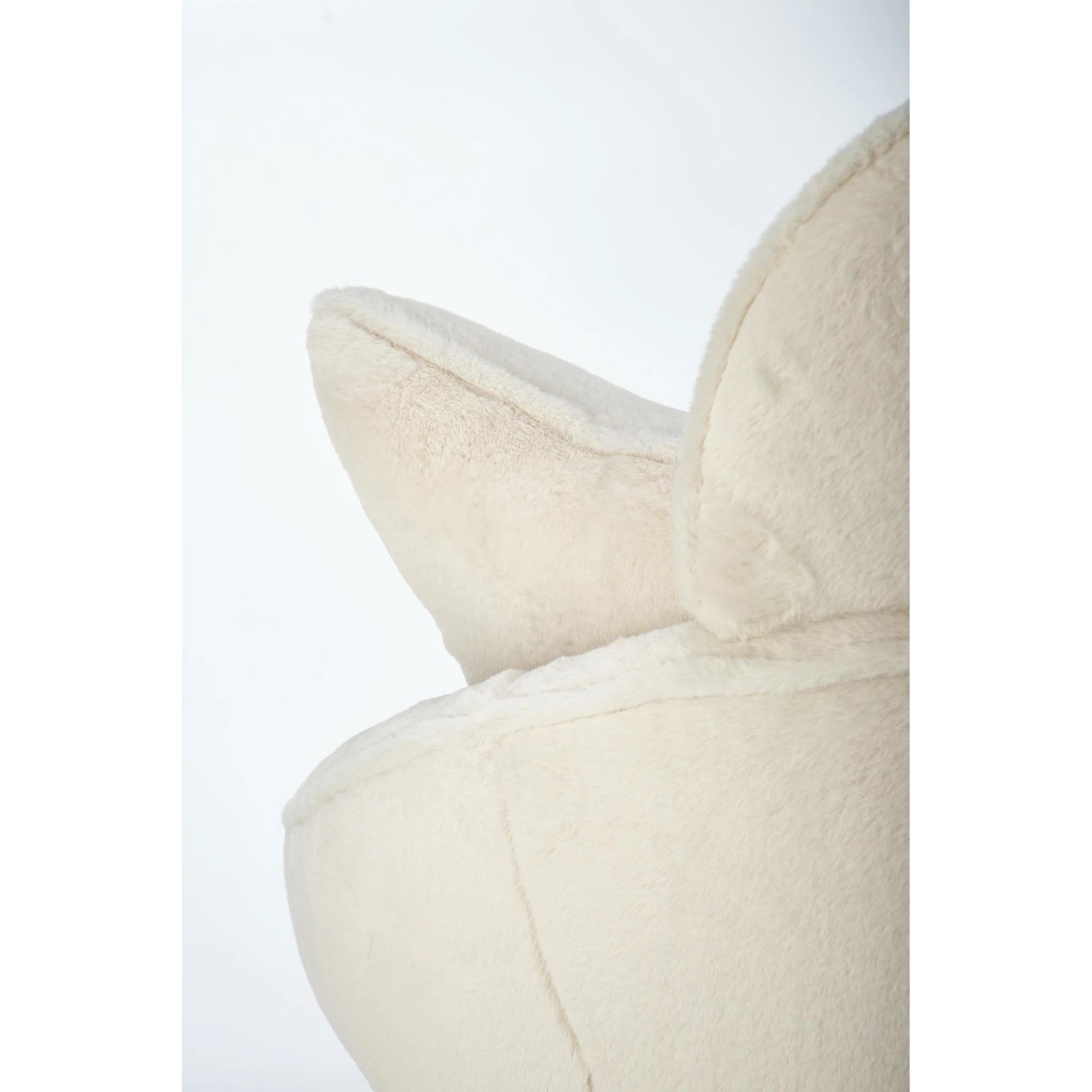 Scaun de relaxare modern MERRY, crem, stofa/otel, 80x90x95 cm