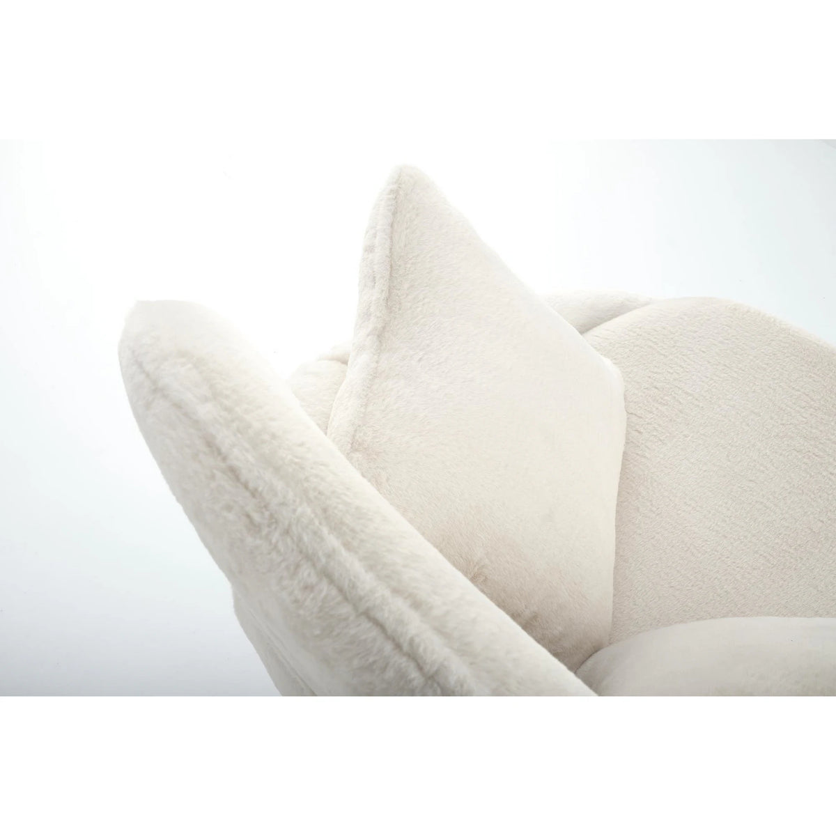 Scaun de relaxare modern MERRY, crem, stofa/otel, 80x90x95 cm