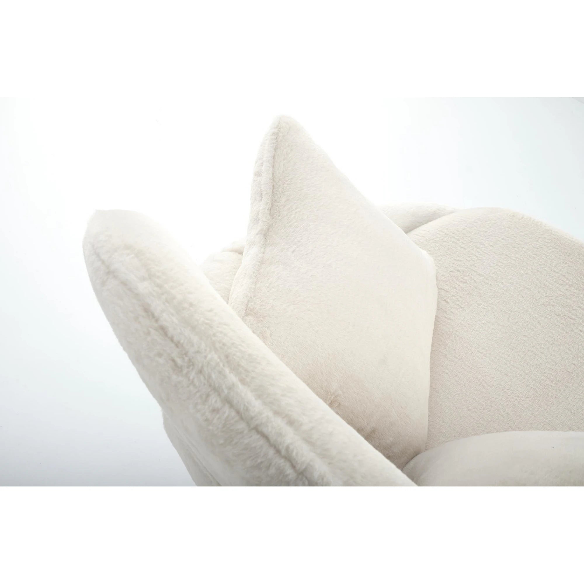 Scaun de relaxare modern MERRY, crem, stofa/otel, 80x90x95 cm