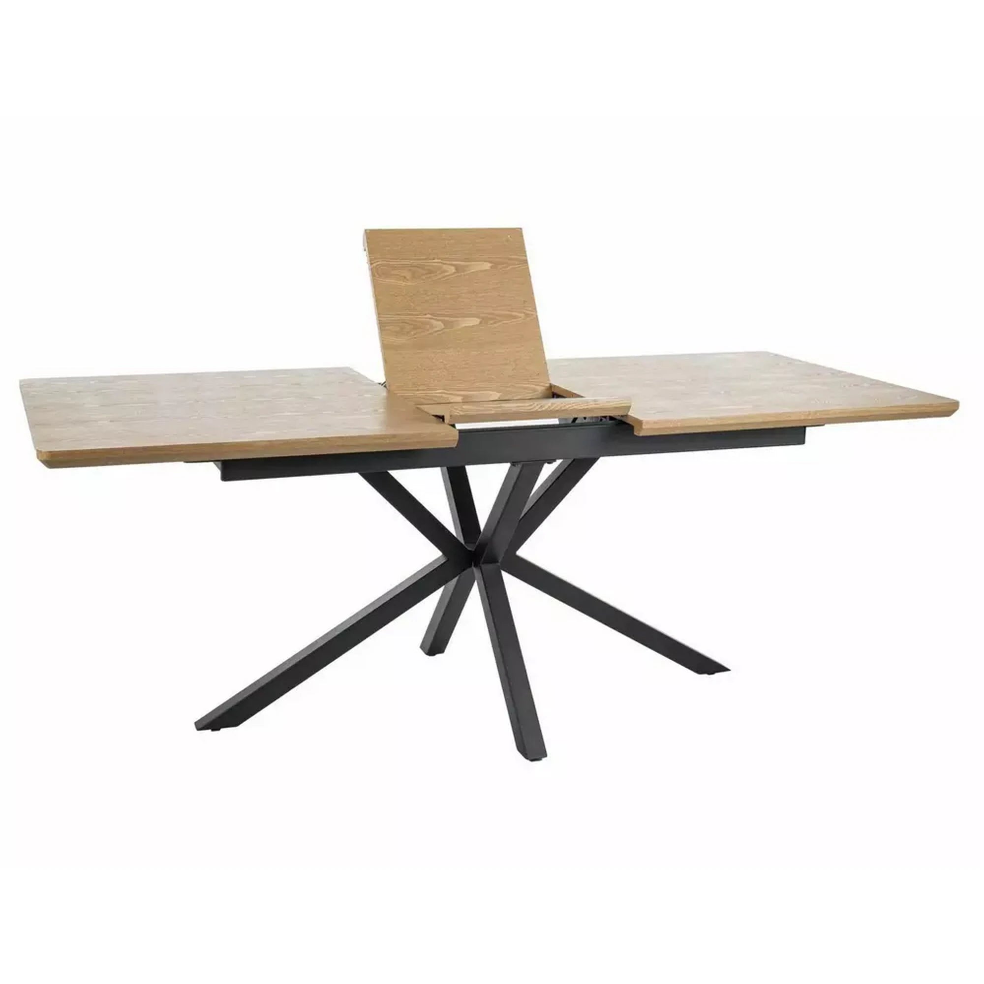 Masa extensibila LOGAN, stejar/negru, 160/200x90x76 cm