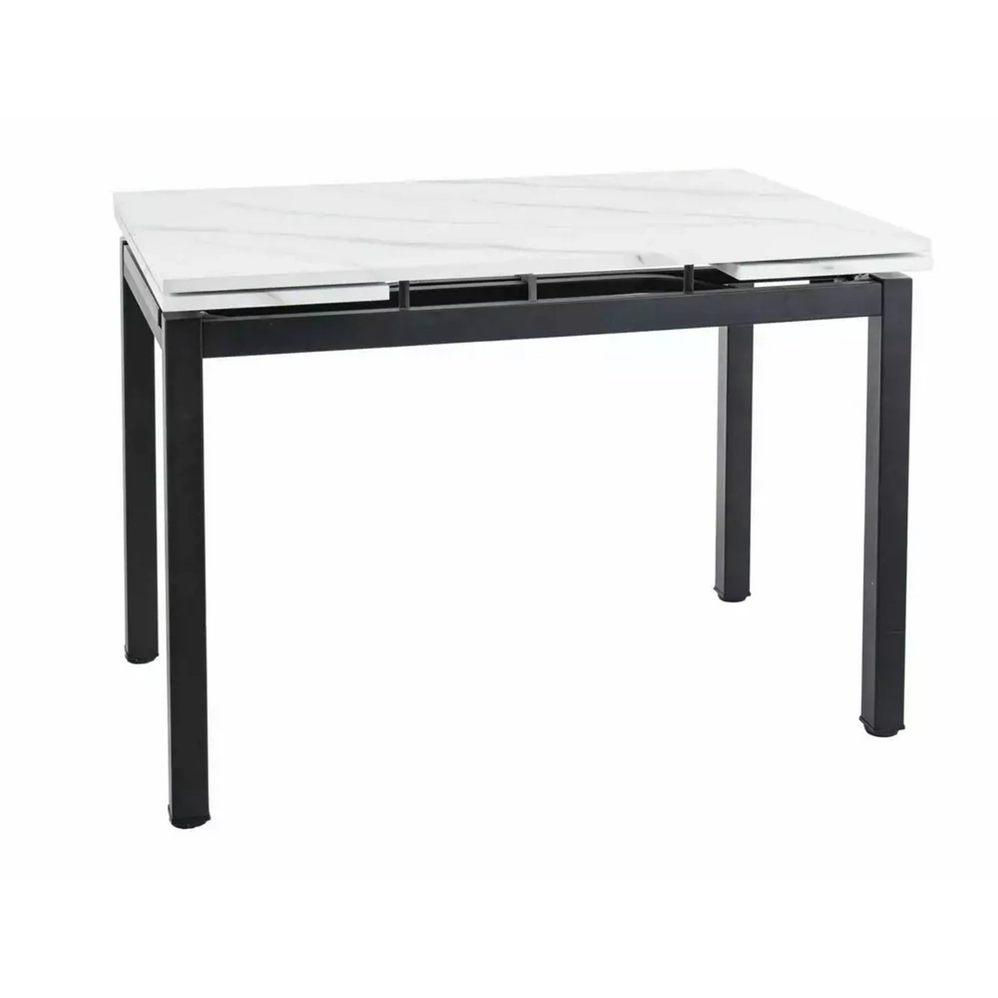 Masa extensibila GD017, alb cu efect de marmura, 110/170x74x75 cm