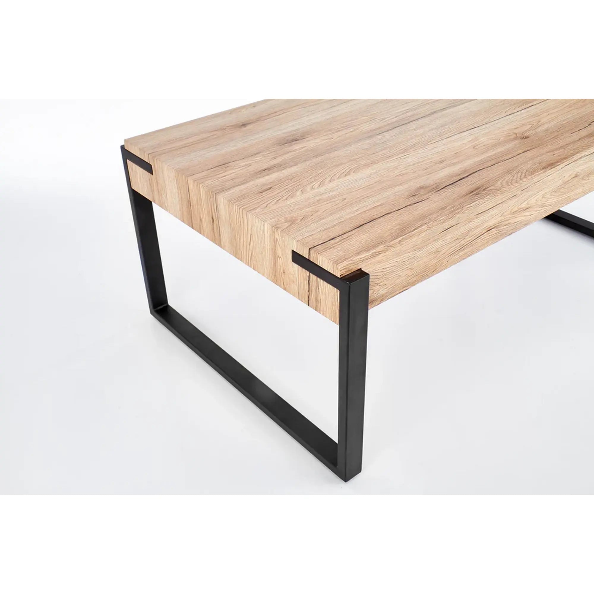 Masuta cafea CAPRI, stejar San Remo/negru, 110x64x42 cm