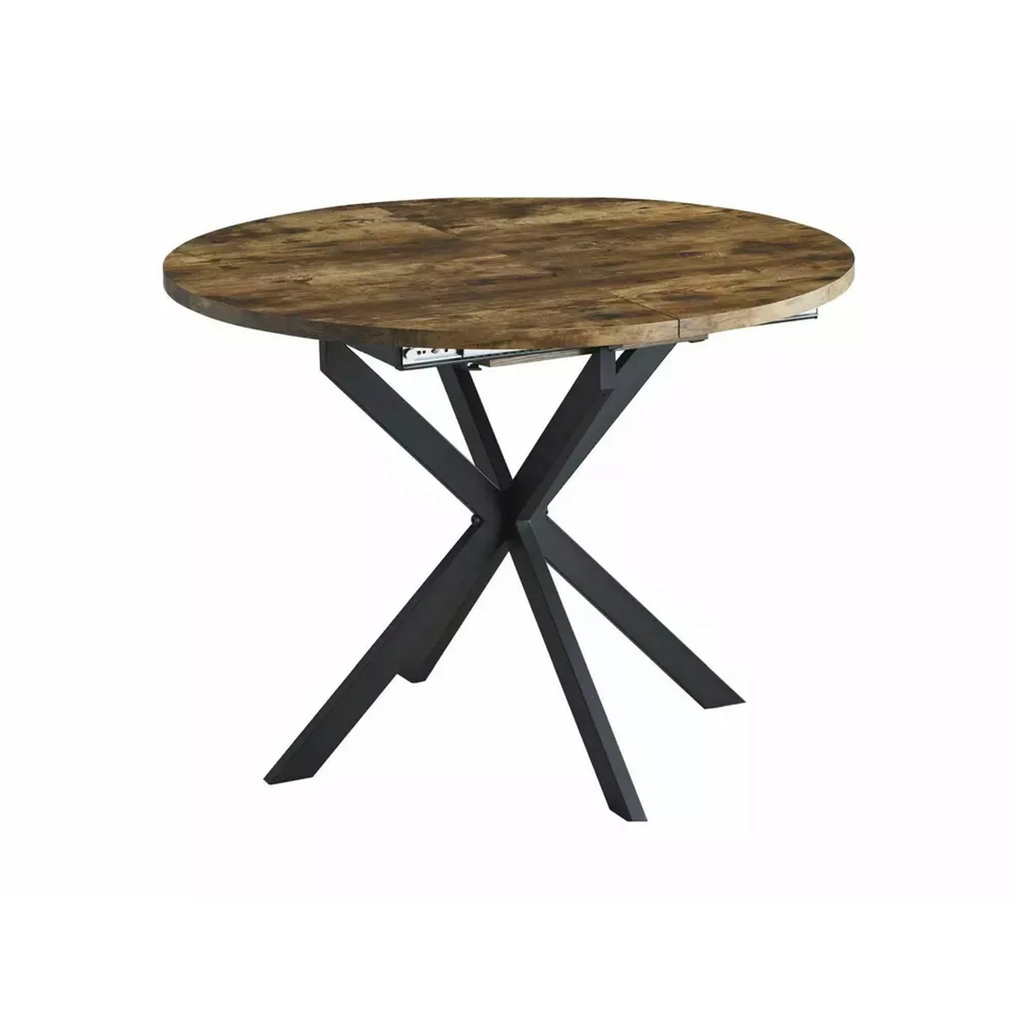 Masa extensibila GASTON, nuc/negru, 100/135x100x75 cm