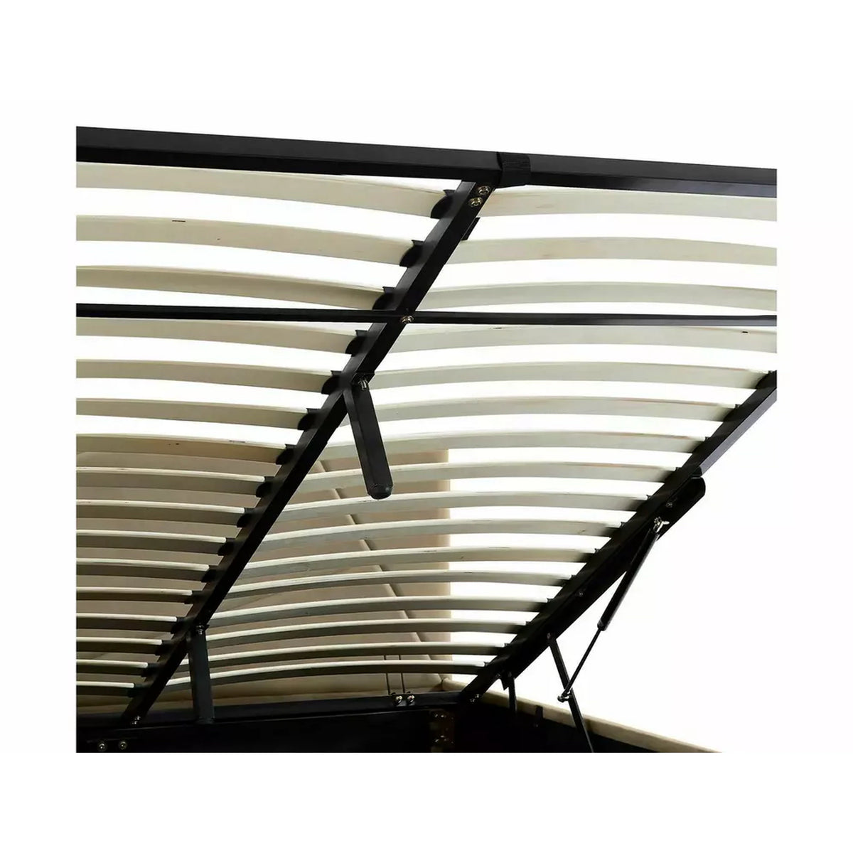 Pat COLUMBIA 140x200, stofa catifelata bej - Bluvel 28, cu somiera si spatiu depozitare