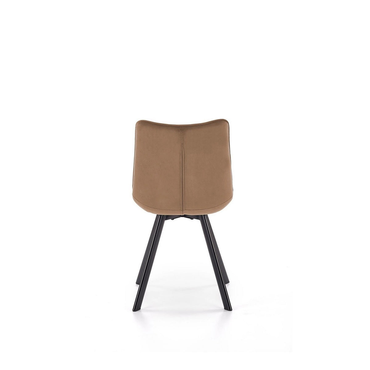 Scaun K332, bej/negru, stofa catifelata/metal, 46x61x84 cm