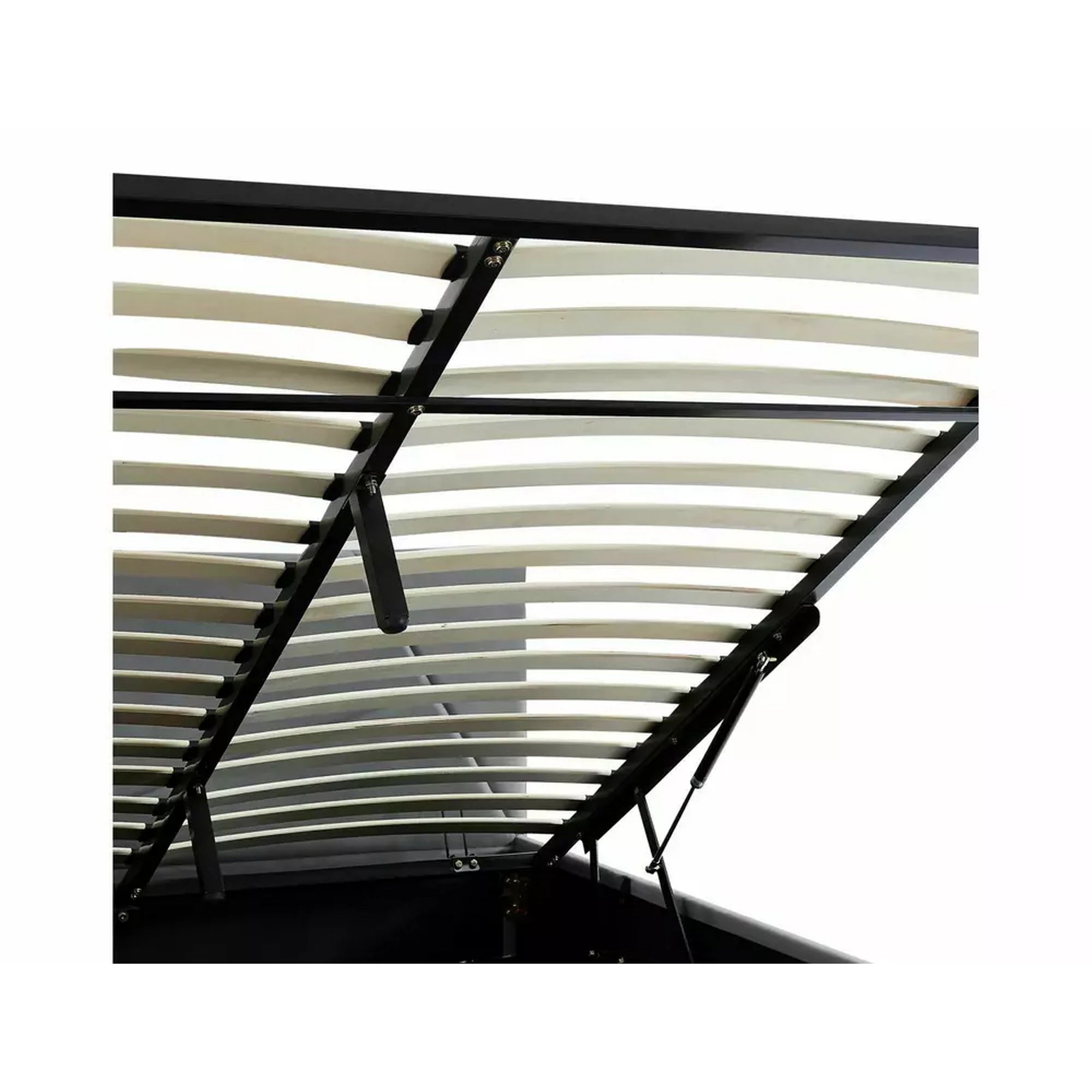 Pat COLUMBIA 160x200, stofa catifelata gri - Tap 192, cu somiera si spatiu depozitare