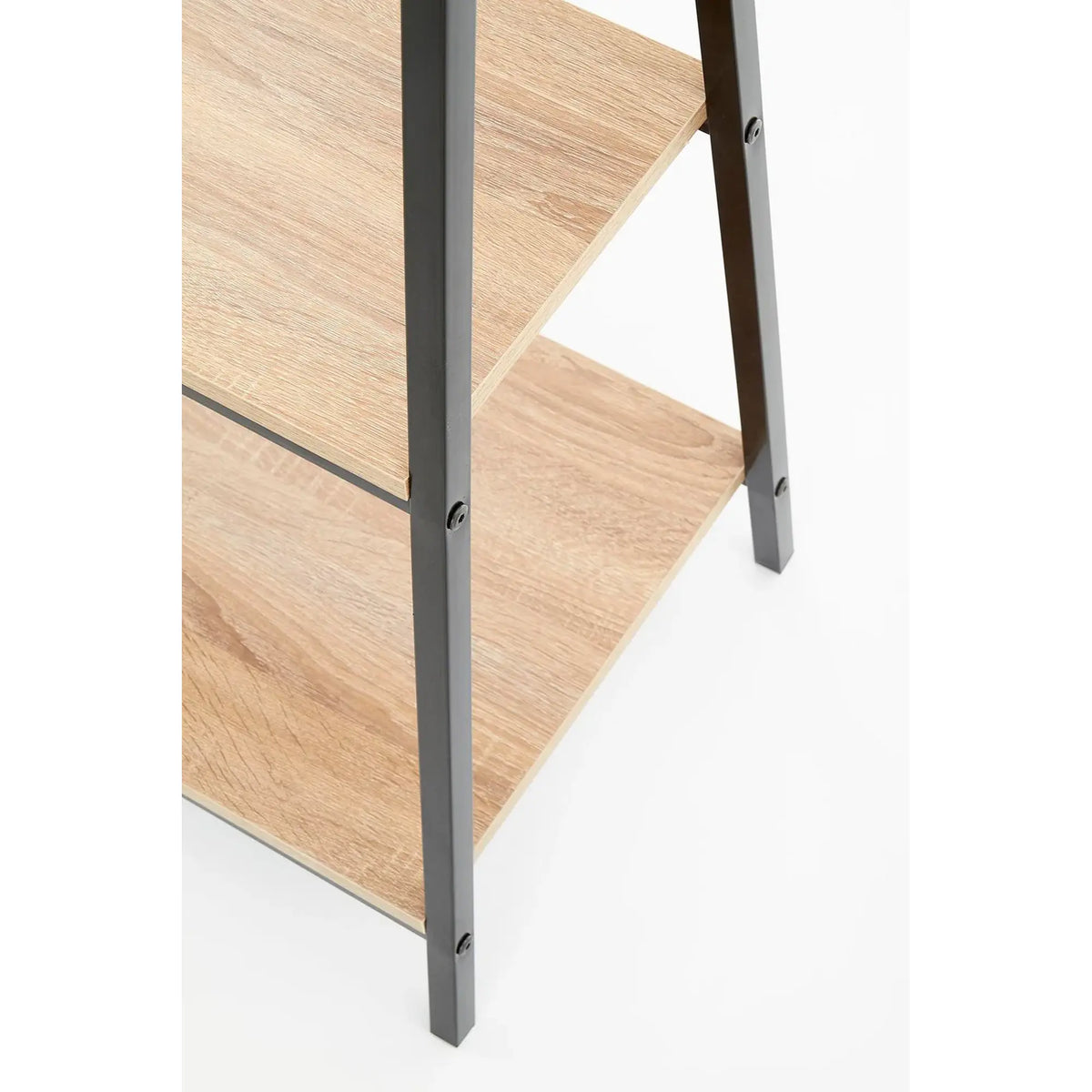 Etajera NARVIK, stejar sonoma/negru, 60x32x148 cm