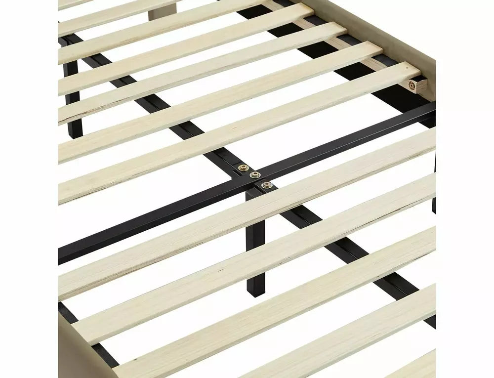 Pat SAVANA 120x200, stofa catifelata bej - Bluvel 28, suport saltea