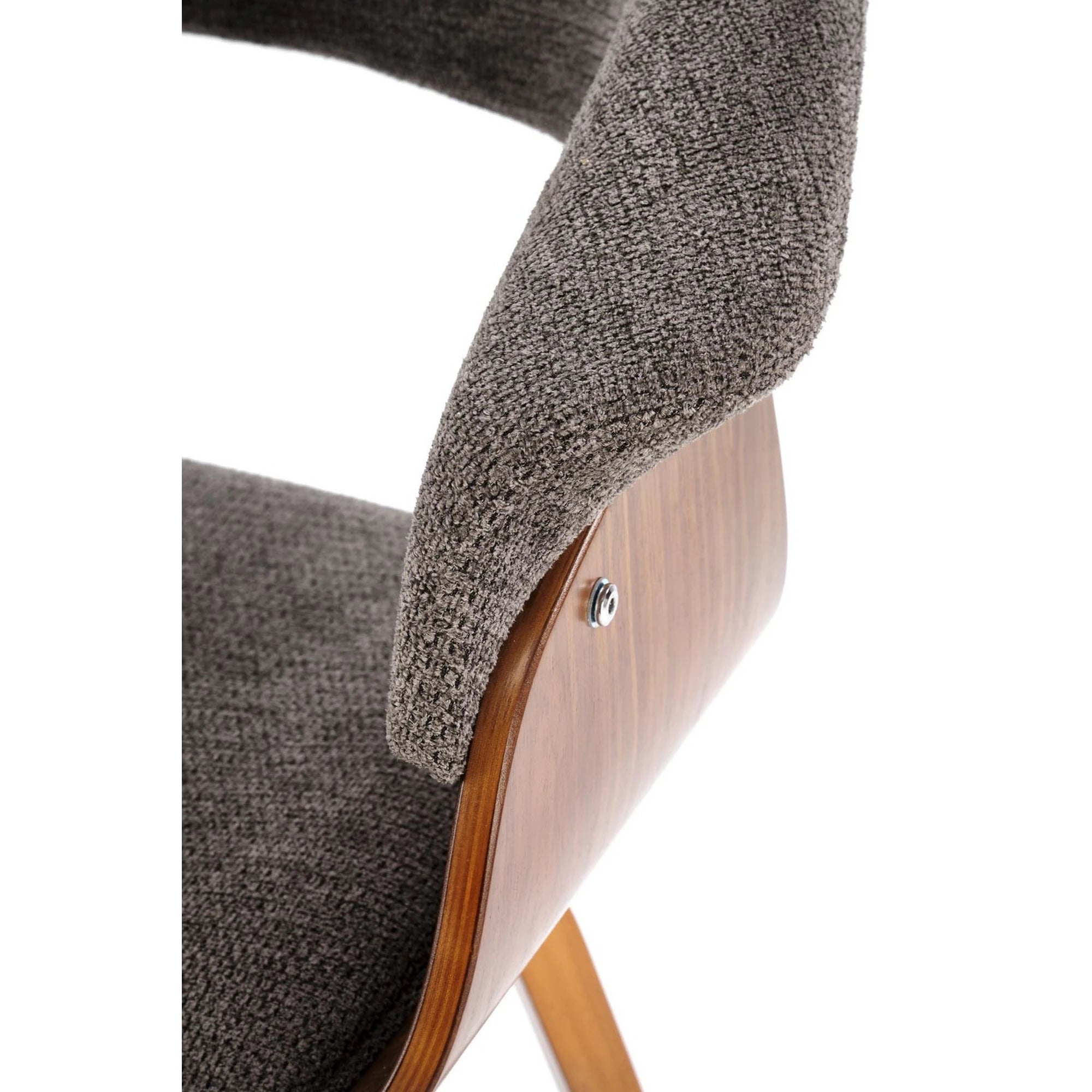 Scaun K545, gri/nuc, stofa clasica/placaj, 63x53x83 cm